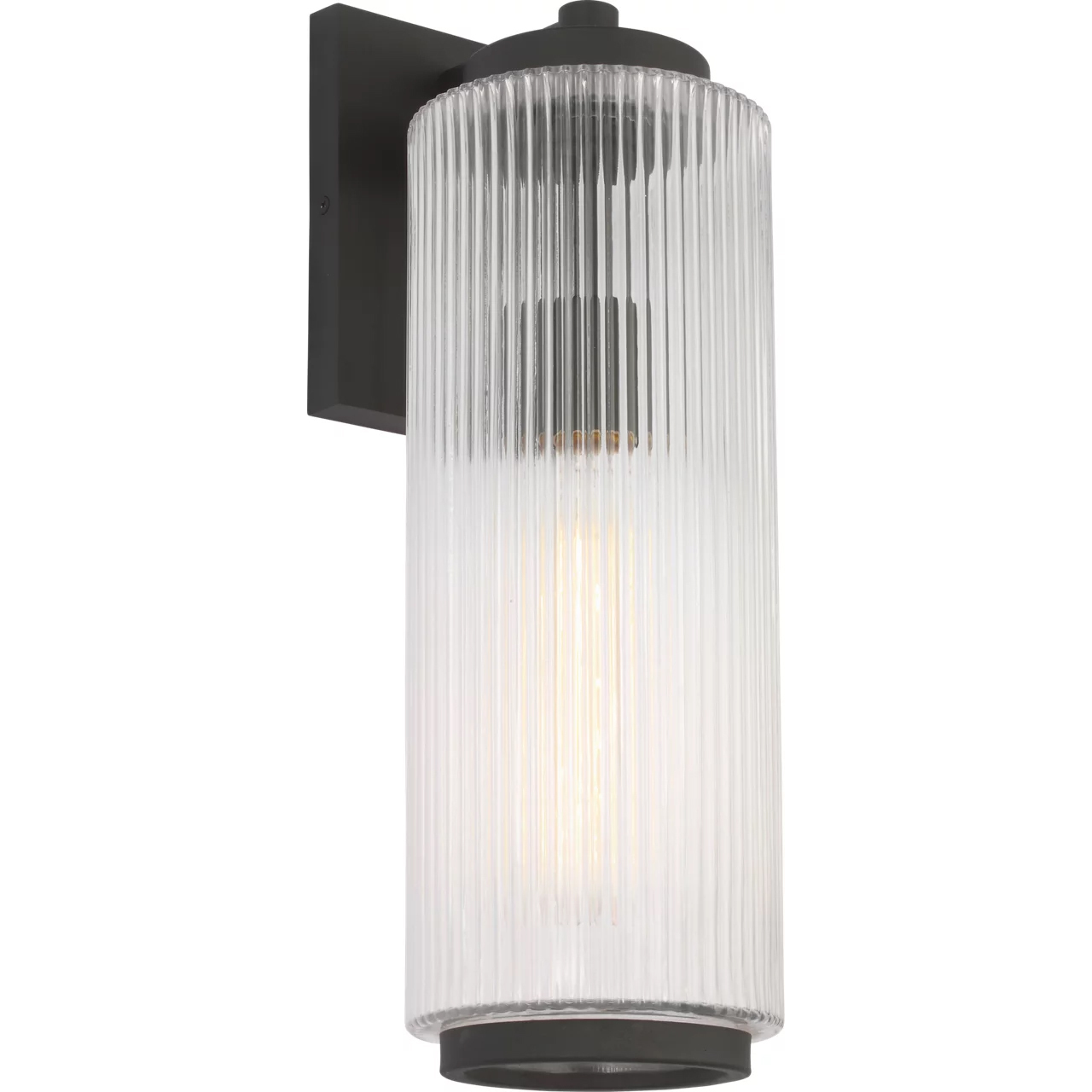 Ronde 1 Light 18 inch Textured Black Outdoor Wall Lantern in Incandescent, Large