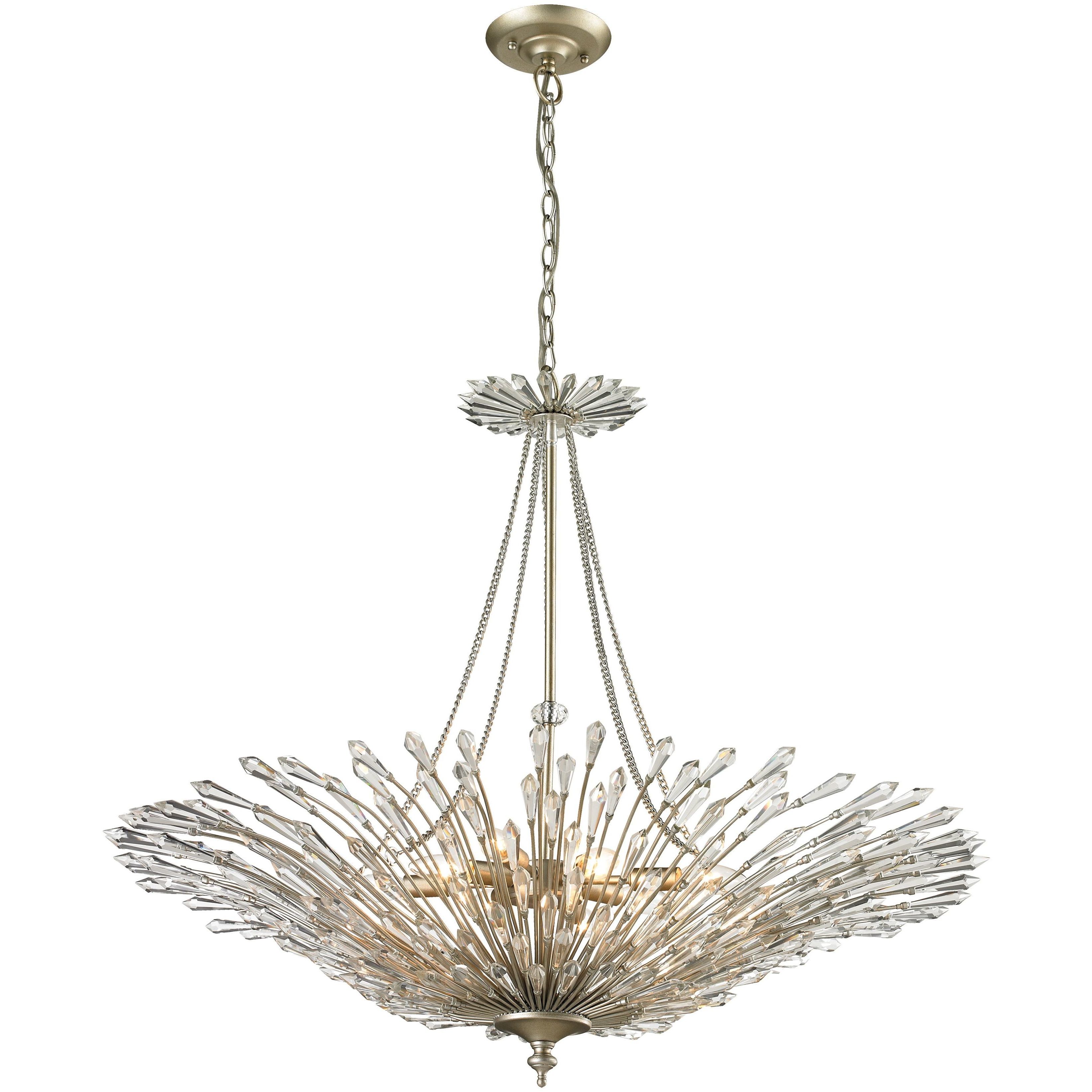 Viva 8 Light 37 inch Polished Chrome Chandelier Ceiling Light
