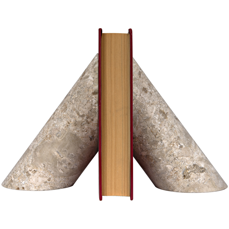 Architectural 8.5 X 3 inch White Marble Bookends