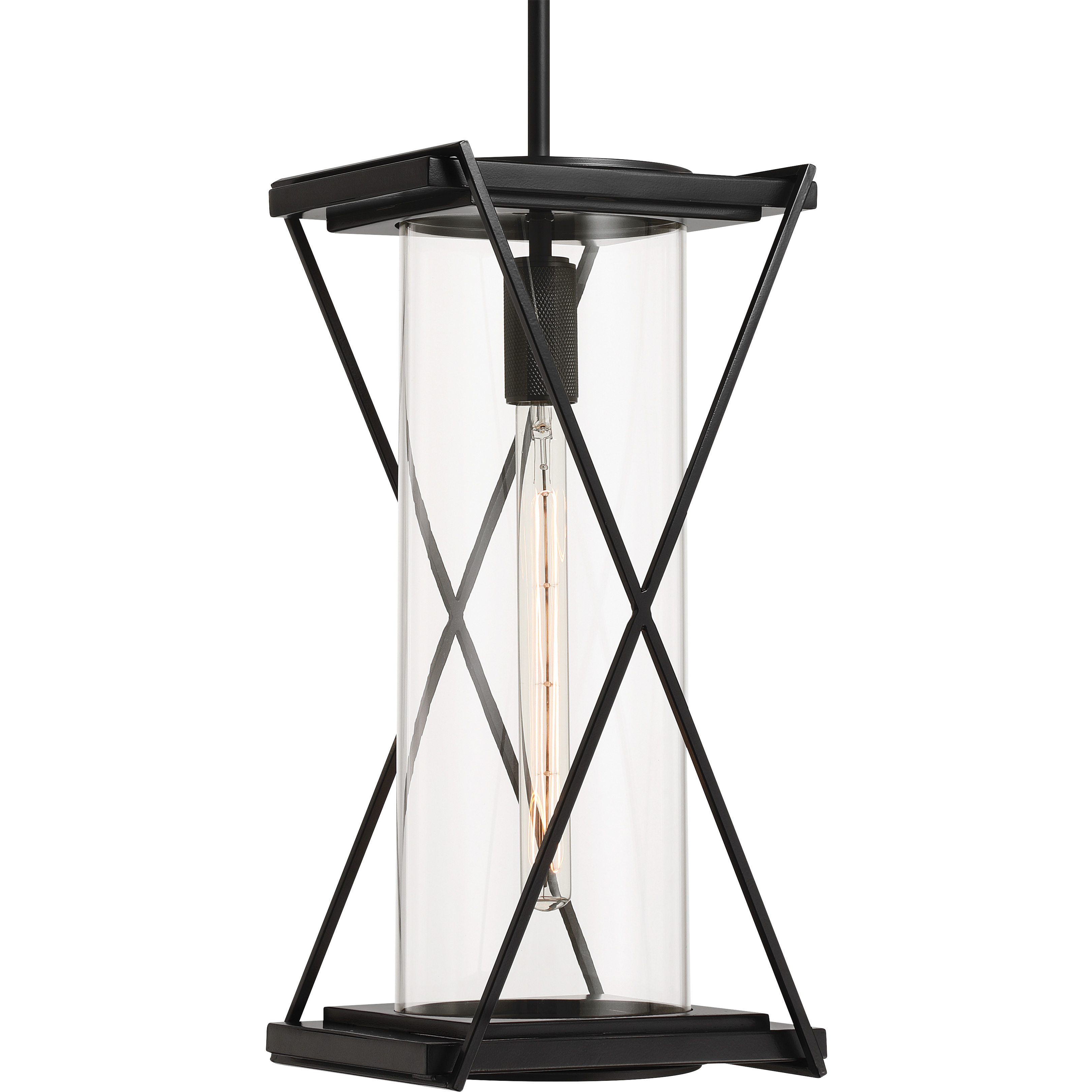Rockhill 1 Light 9.5 inch Dark Matte Black Outdoor Pendant