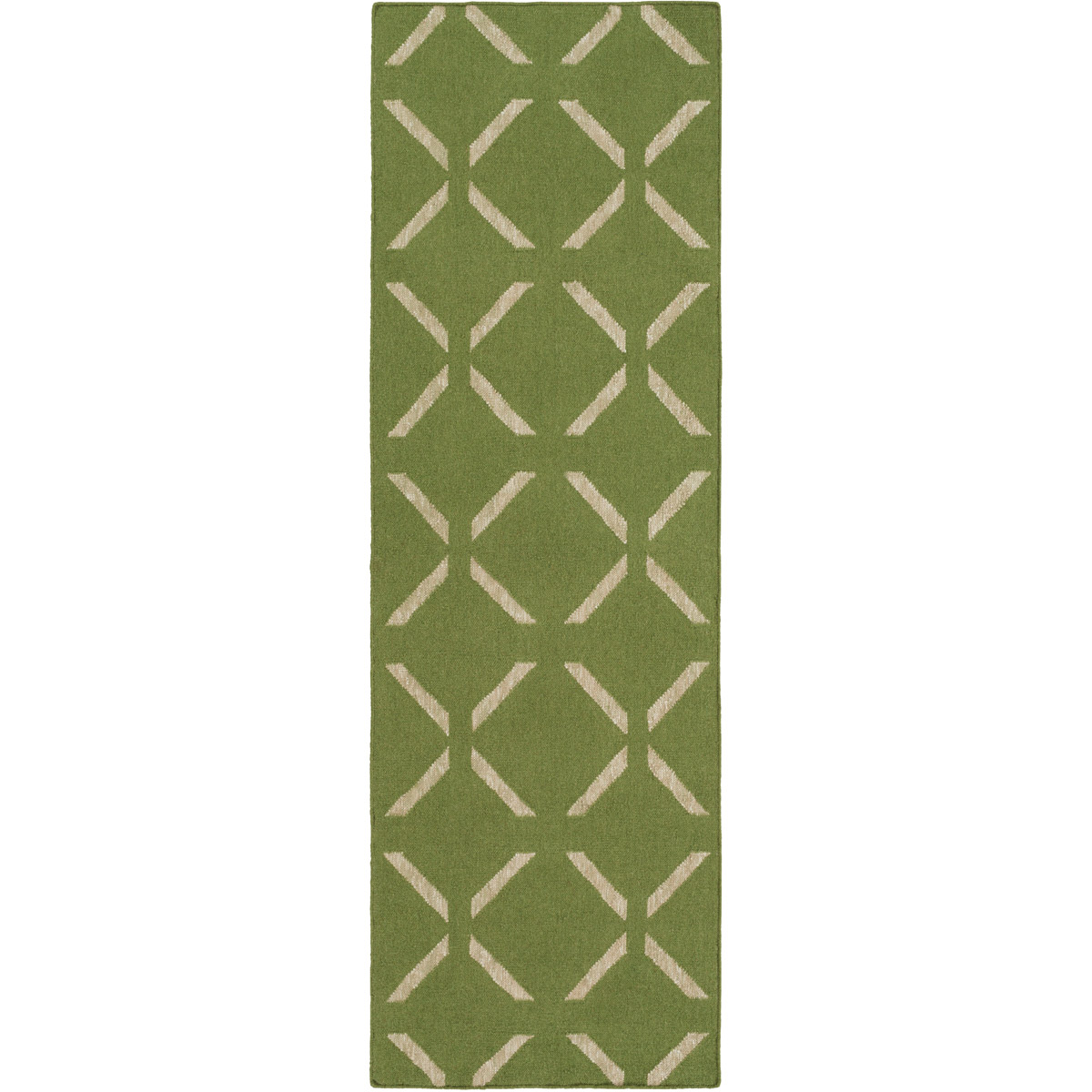 Stallman 36 X 24 inch Grass Green, Seafoam Rug