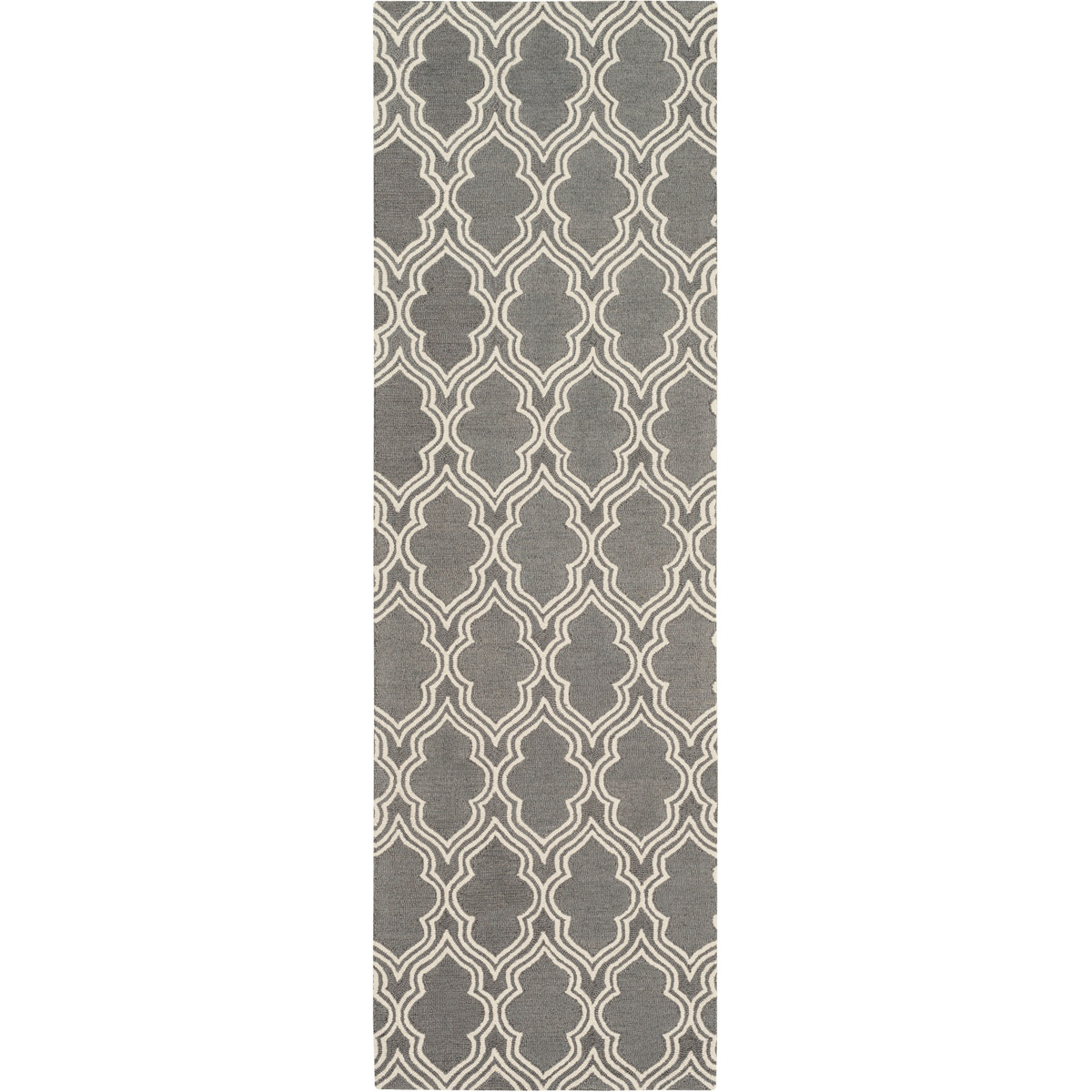 Lucka 96 X 30 inch Medium Gray, Cream Rug