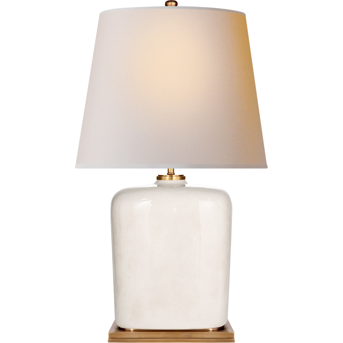 Thomas O'Brien Mimi 27.5 inch 60 watt Tea Stain Crackle Table Lamp Portable Light in Natural Paper