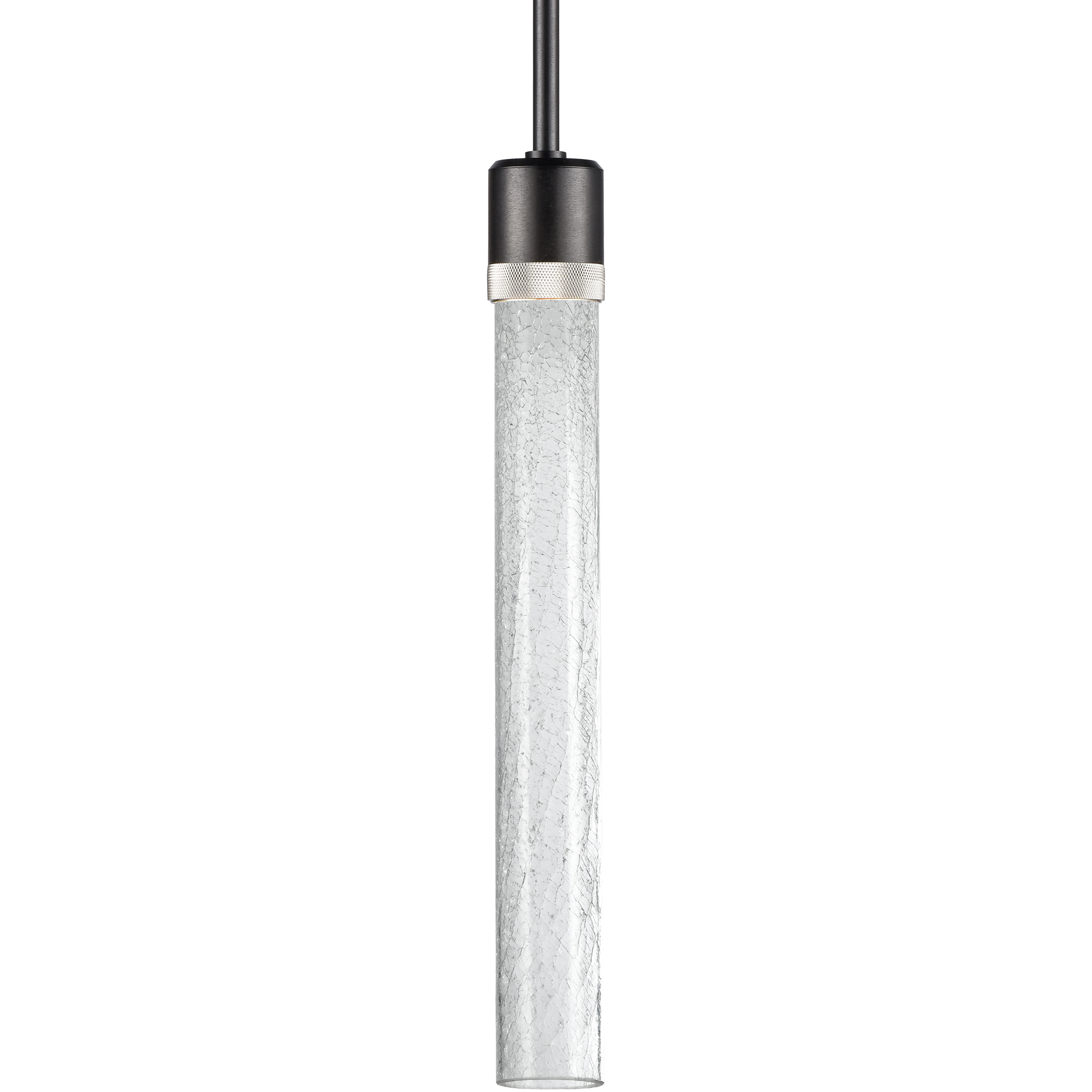 Zigrina 1 Light 5.13 inch Satin Brushed Black with Polished Nickel Pendant Ceiling Light