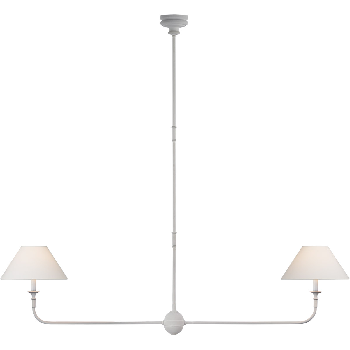 Thomas O'Brien Piaf LED 62 inch Plaster White Linear Pendant Ceiling Light, Large