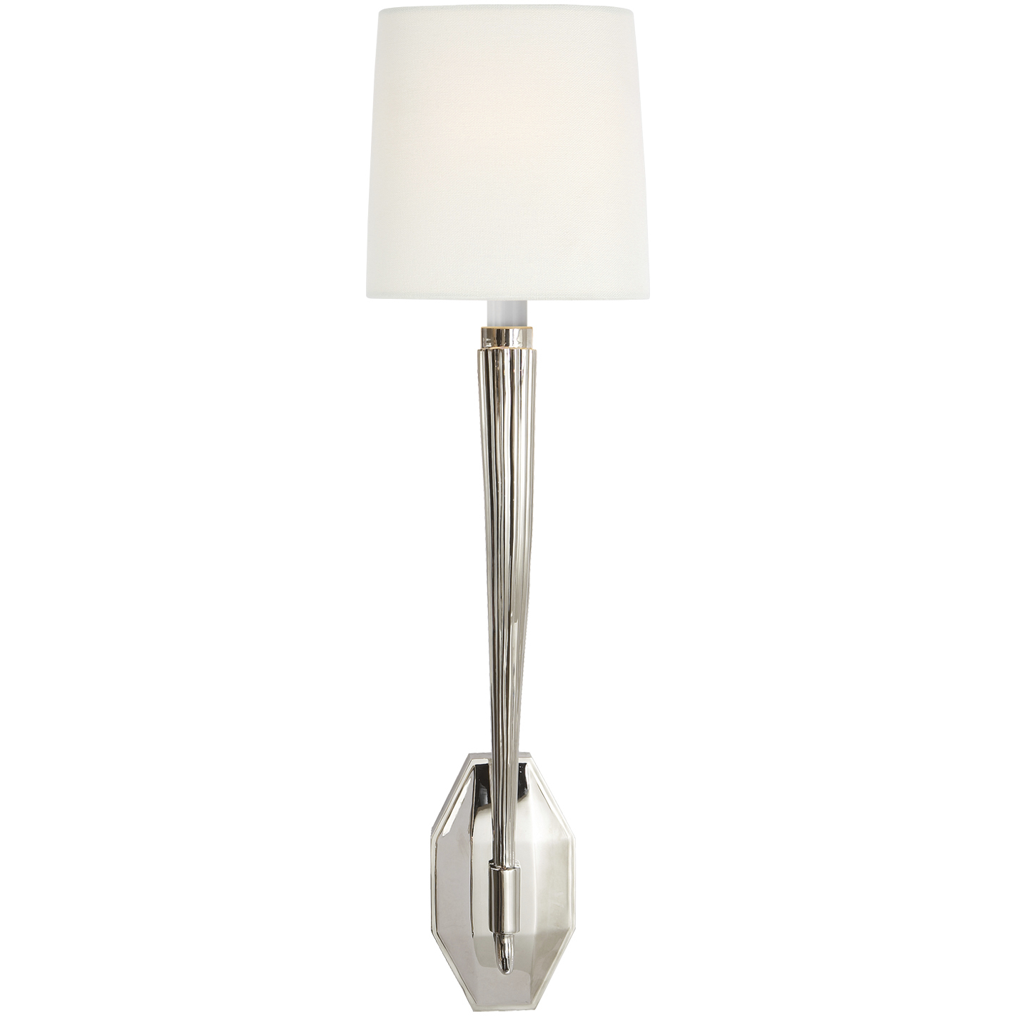 Chapman & Myers Ruhlmann 1 Light 6.25 inch Polished Nickel Single Sconce Wall Light in Linen