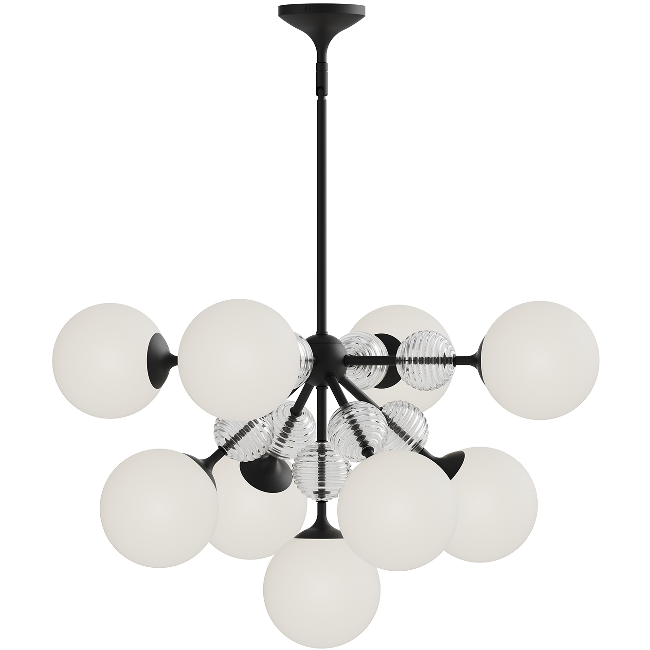 Alora Mood Celia 9 Light 30.25 inch Matte Black Chandelier Ceiling Light