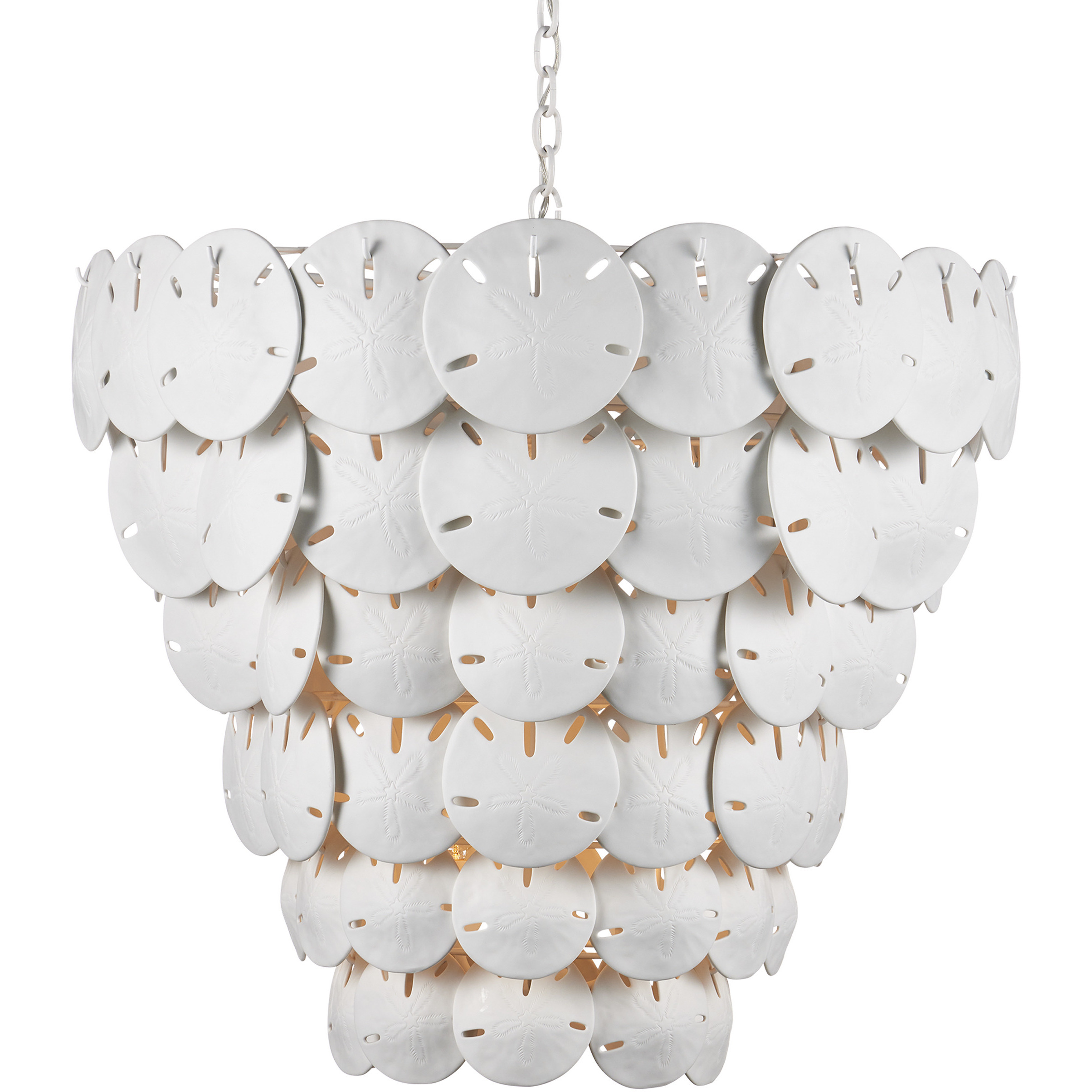 Tulum 8 Light 32 inch Sugar White Chandelier Ceiling Light, Marjorie Skouras Collection
