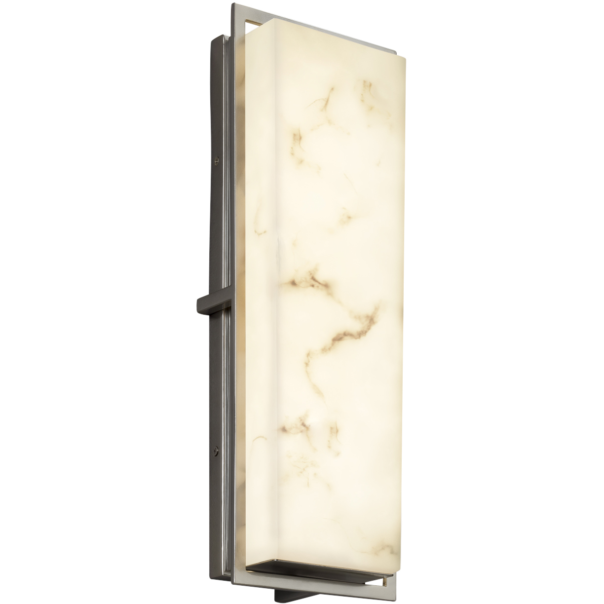 Lumenaria 18 inch Brushed Nickel Outdoor Wall Sconce