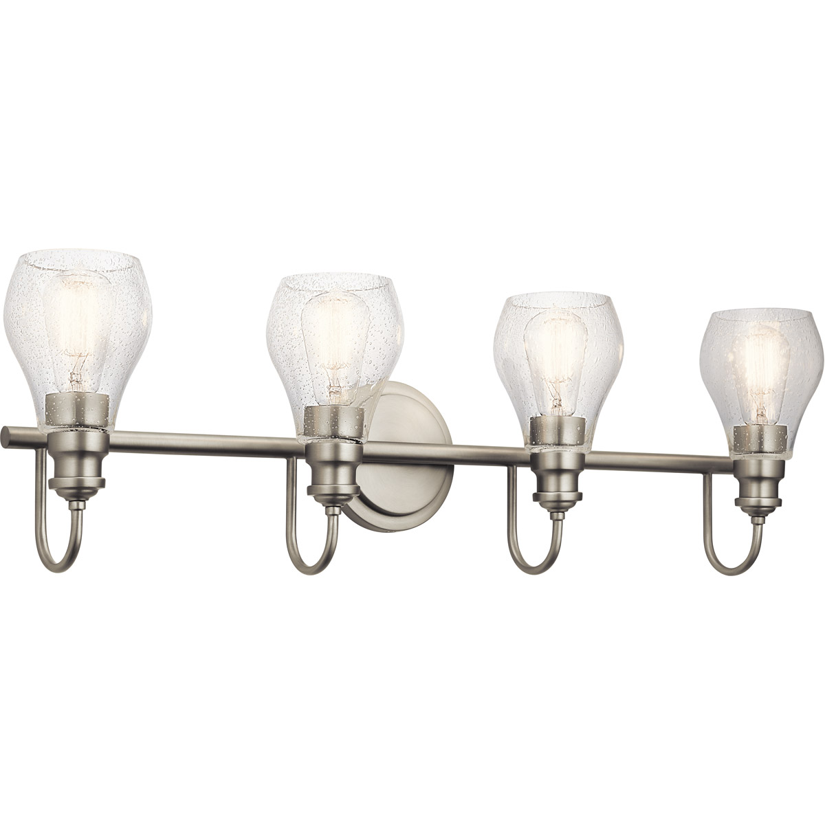 Greenbrier 4 Light 6 inch Brushed Nickel Wall Mt Bath 4 Arm Wall Light