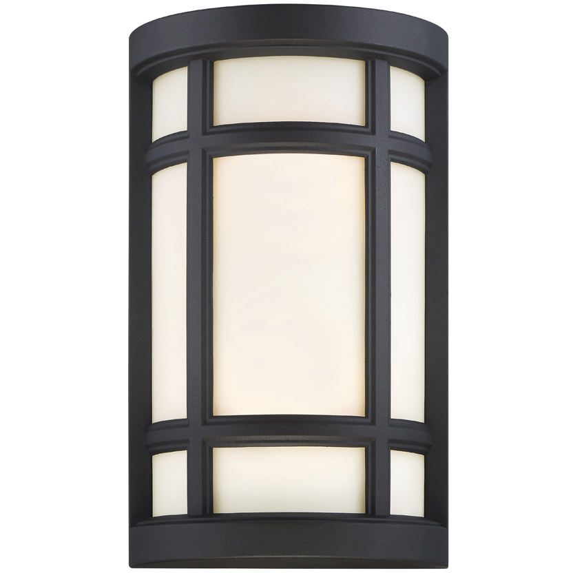 Logan Square 2 Light 8 inch Black ADA Wall Sconce Wall Light, Interior/Exterior