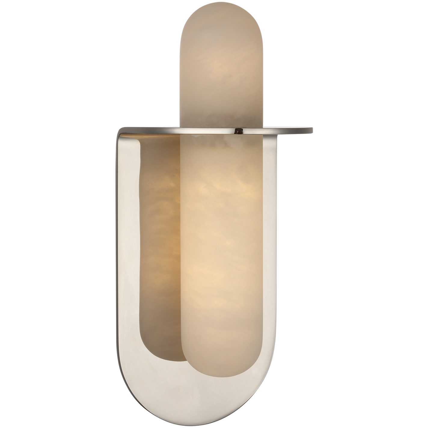 Kelly Wearstler Fosse LED 4.5 inch Polished Nickel Oval Sconce Wall Light