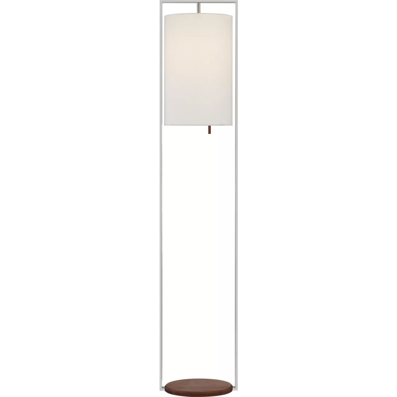 Ray Booth Zenz 58 inch 15 watt Polished Nickel and Walnut Floor Lamp Portable Light, Medium