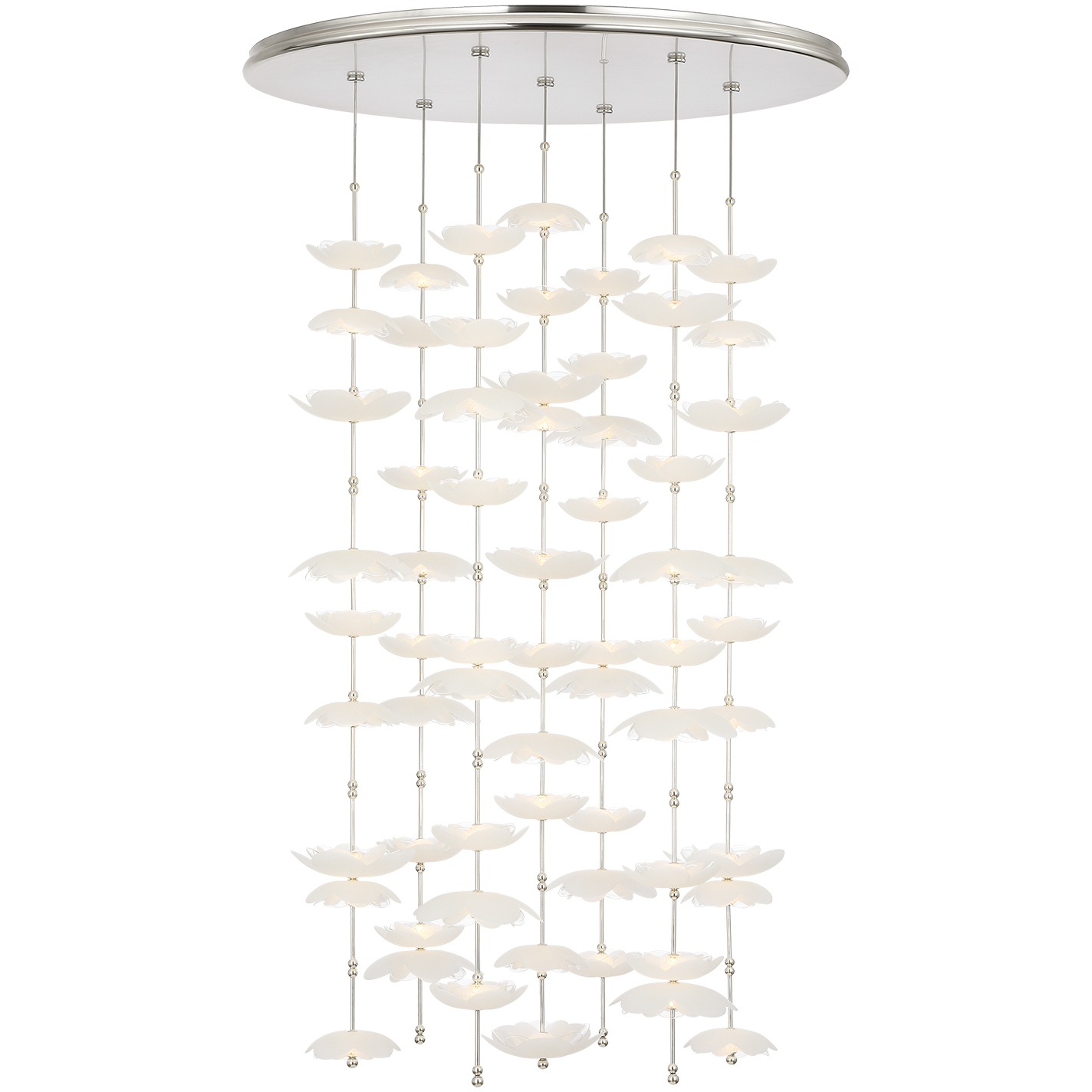 Barbara Barry Petaluma LED 32 inch Soft Silver Cascading Chandelier Ceiling Light