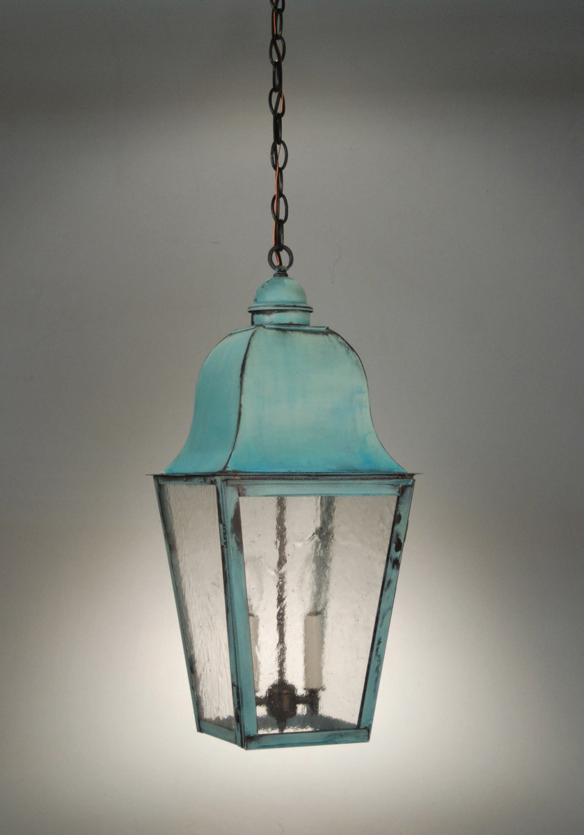 Imperial 2 Light 10 inch Antique Brass Outdoor Ceiling Light in Clear Seedy Glass