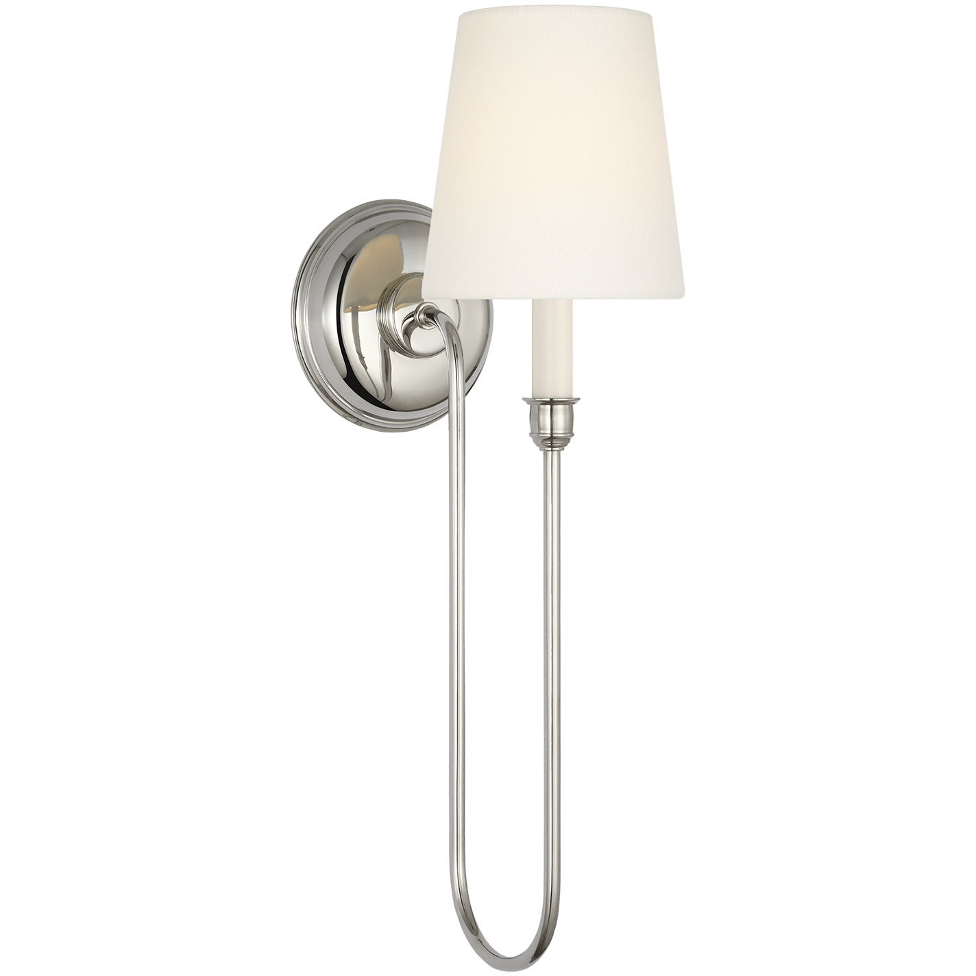 Thomas O'Brien Vendome LED 5.5 inch Polished Nickel Deep Arm Sconce Wall Light