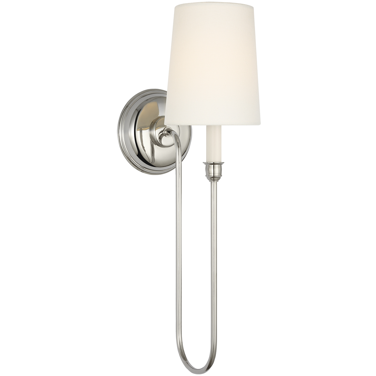 Thomas O'Brien Vendome LED 5.5 inch Polished Nickel Deep Arm Cordless Sconce Wall Light