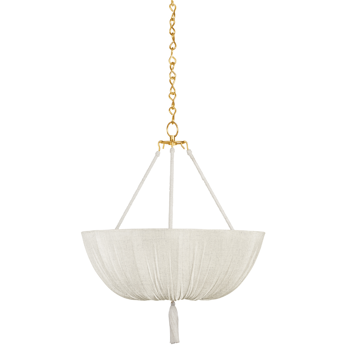 Carolina 3 Light 22 inch Aged Brass Pendant Ceiling Light