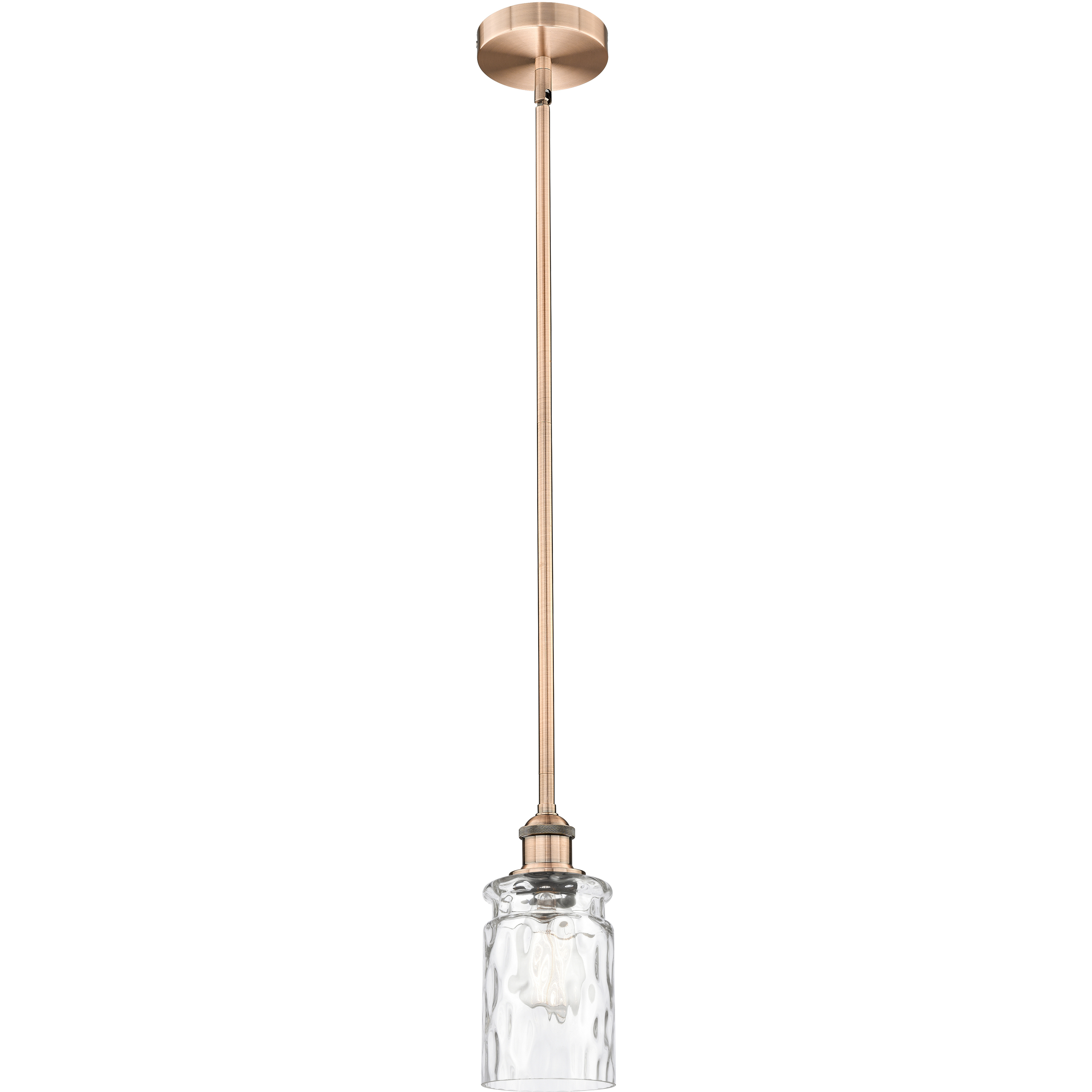 Edison Candor 1 Light 4.75 inch Antique Copper Mini Pendant Ceiling Light