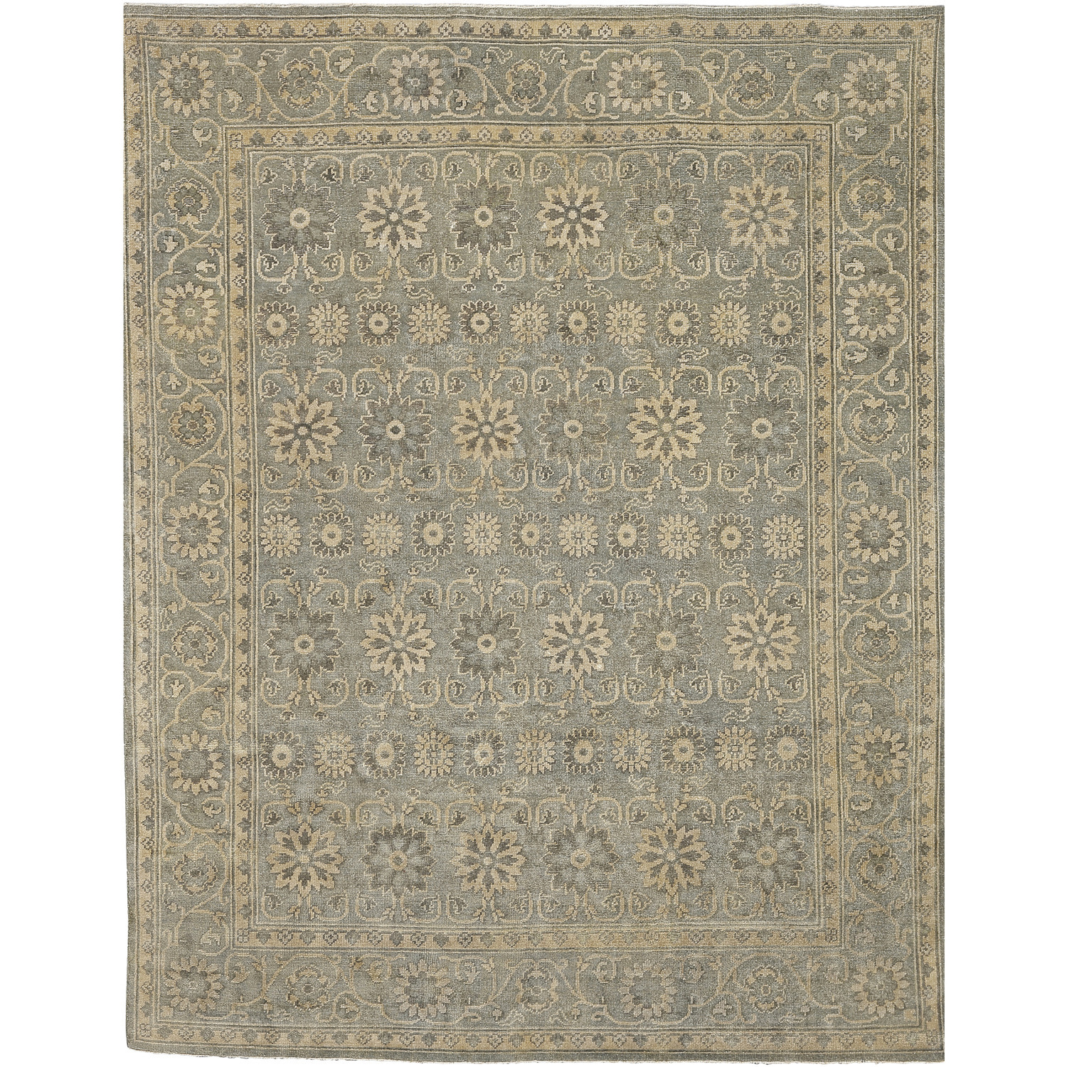 Castle 36 X 24 inch Charcoal / Tan / Beige / Olive Handmade Rug