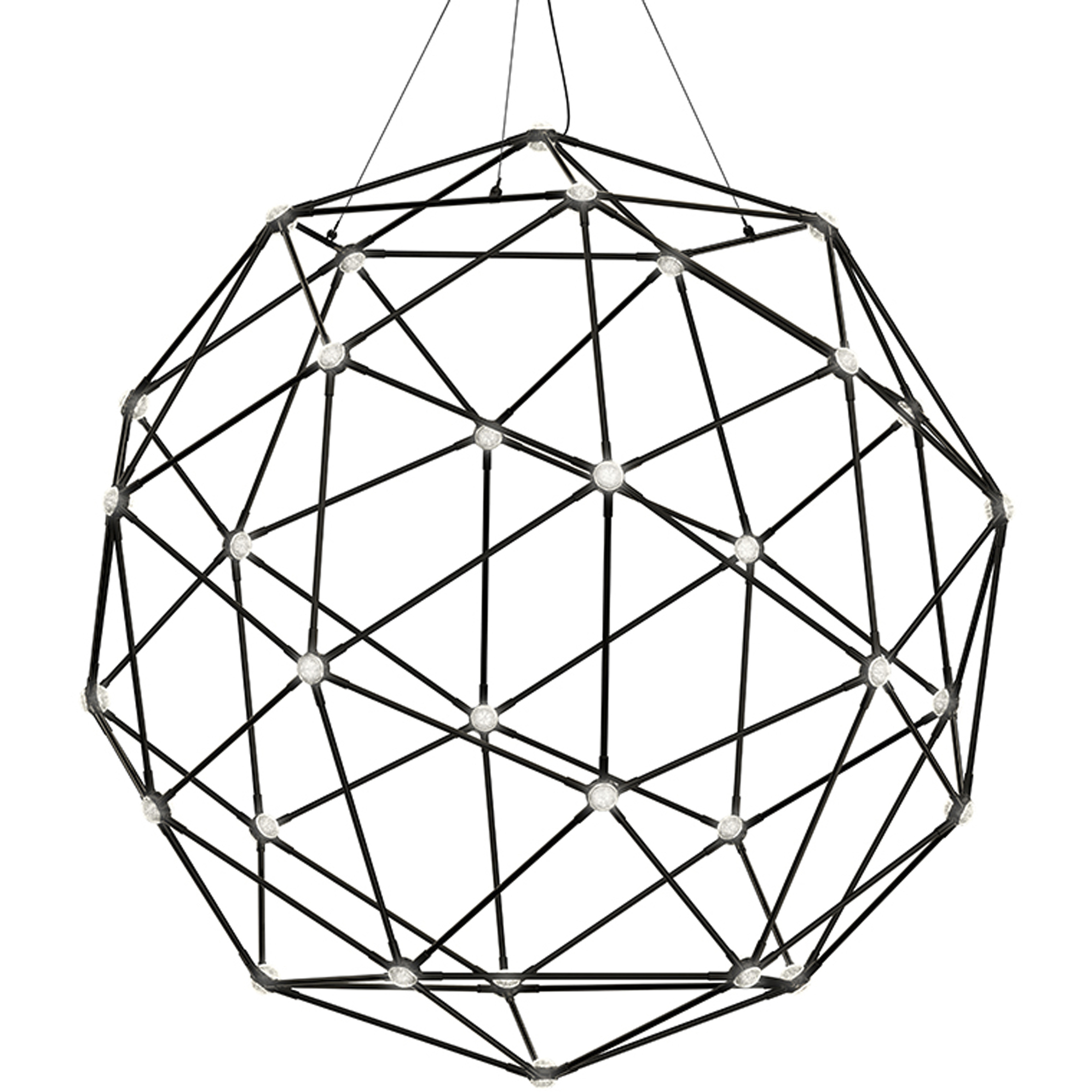 Constellation LED 45 inch Polished Black Nickel Chandelier Ceiling Light in Standard Suspension