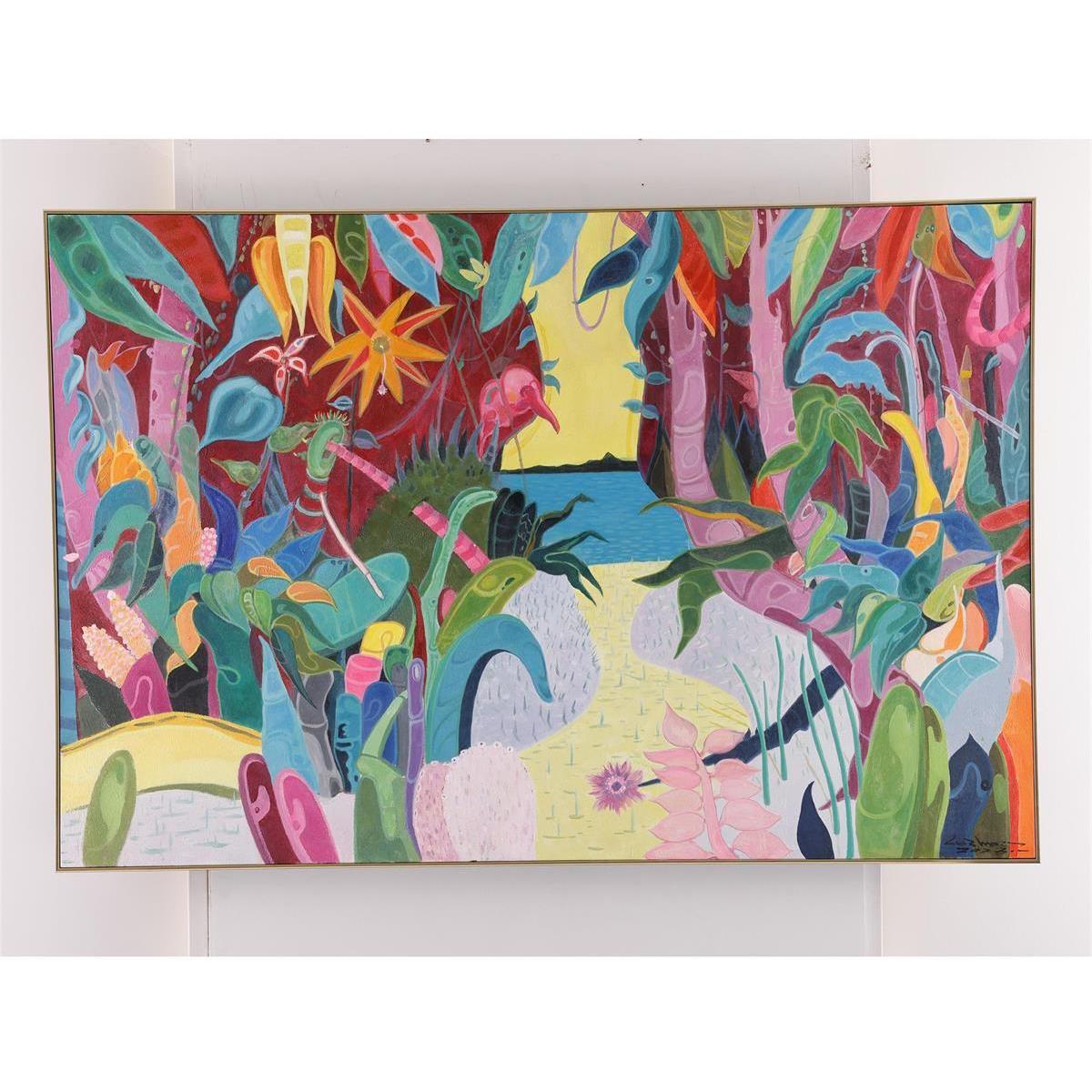 LM Zhou's Dreams of Nature 71.75 X 48 inch Painting