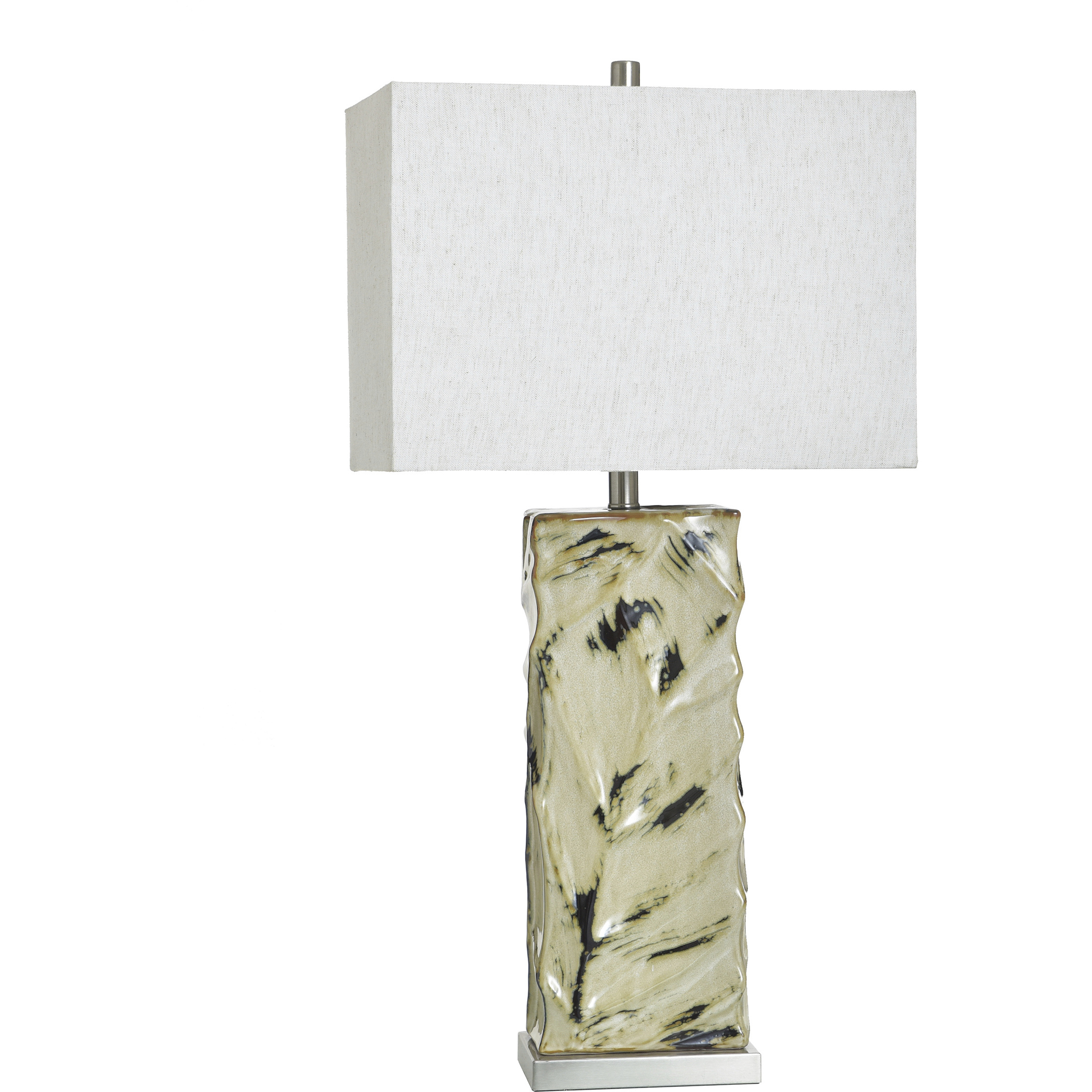 Cameron 33.5 inch 100 watt Bali Cream and White Table Lamp Portable Light