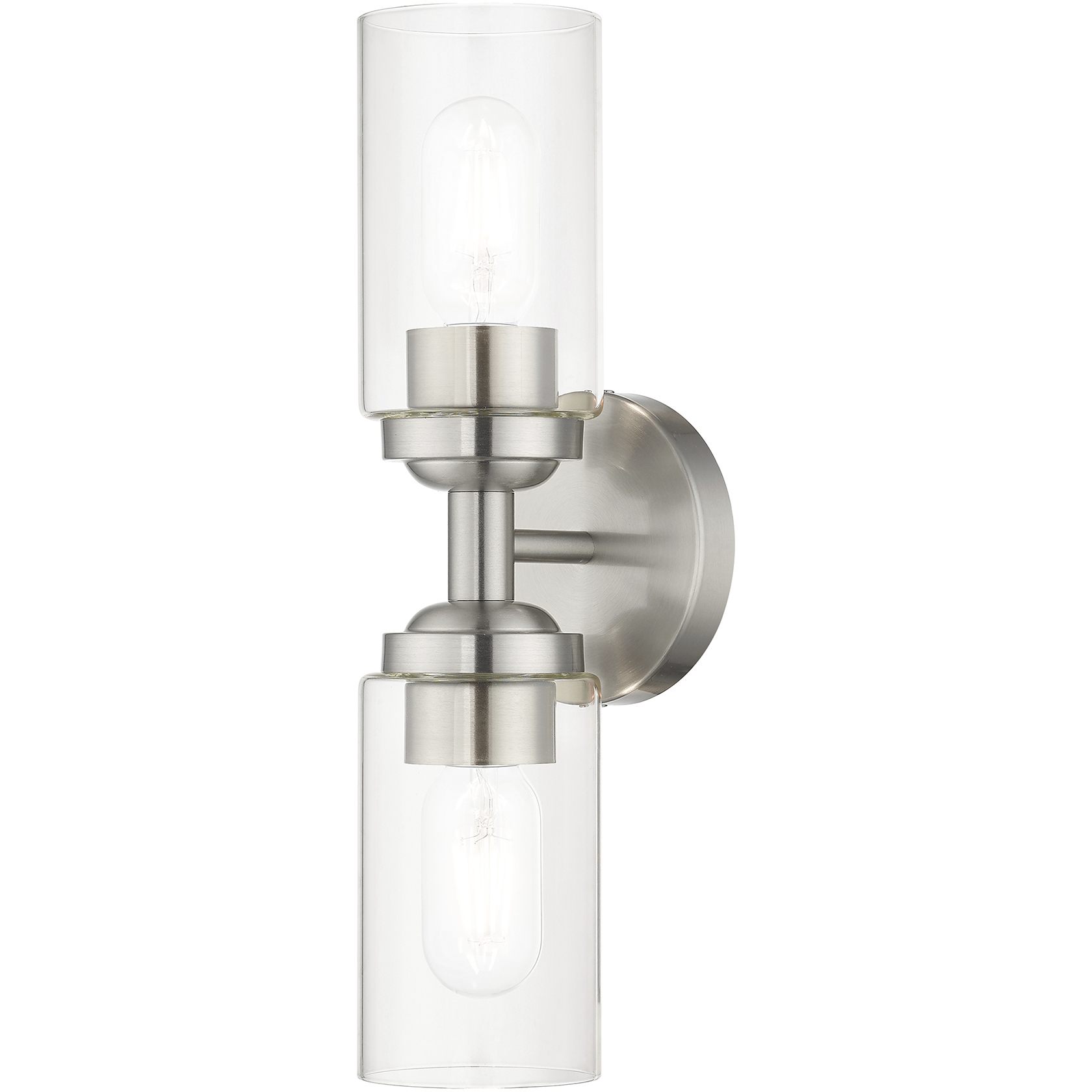 Whittier 2 Light 4.75 inch Brushed Nickel Vanity Sconce Wall Light