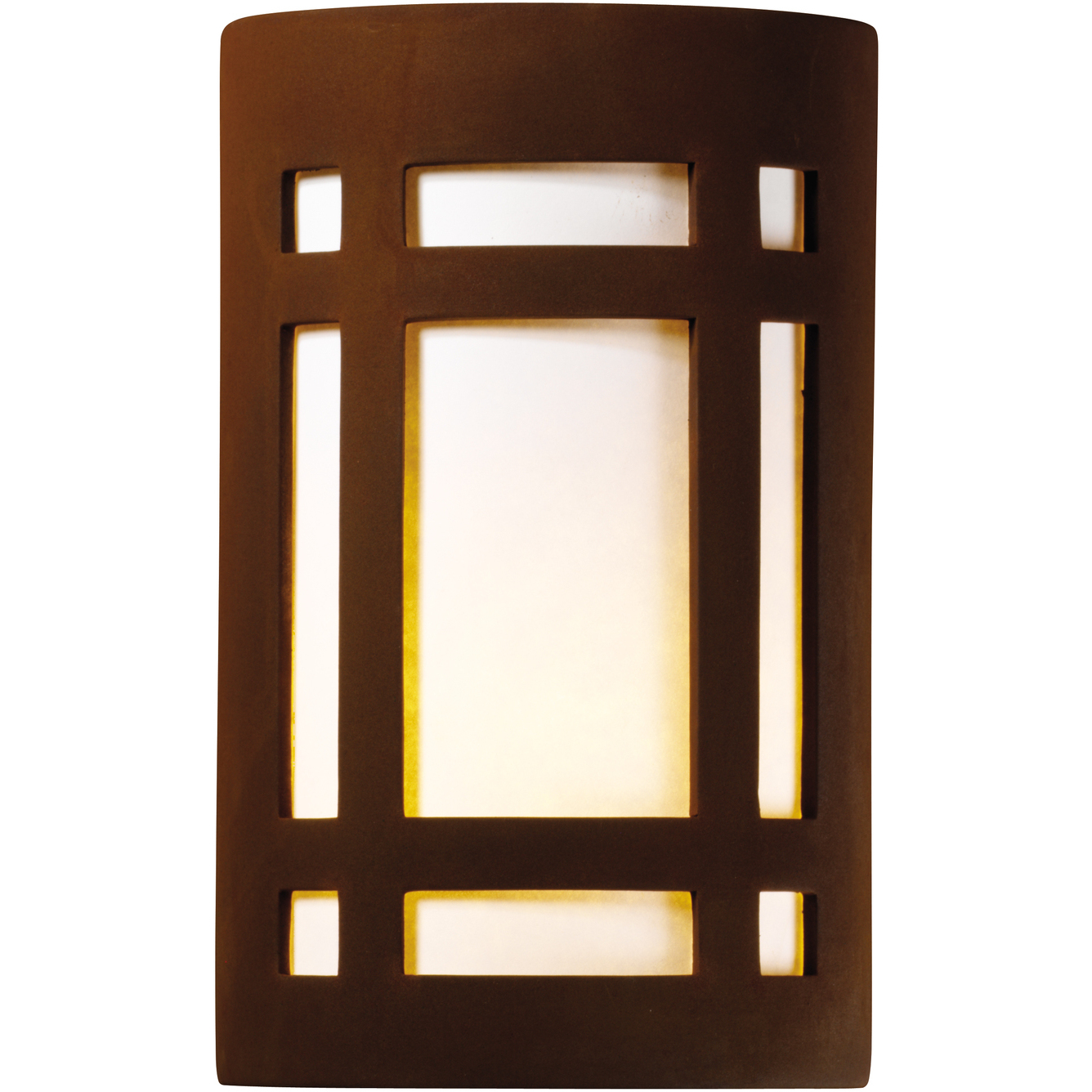 Ambiance Cylinder LED 7.75 inch Real Rust ADA Wall Sconce Wall Light, Large