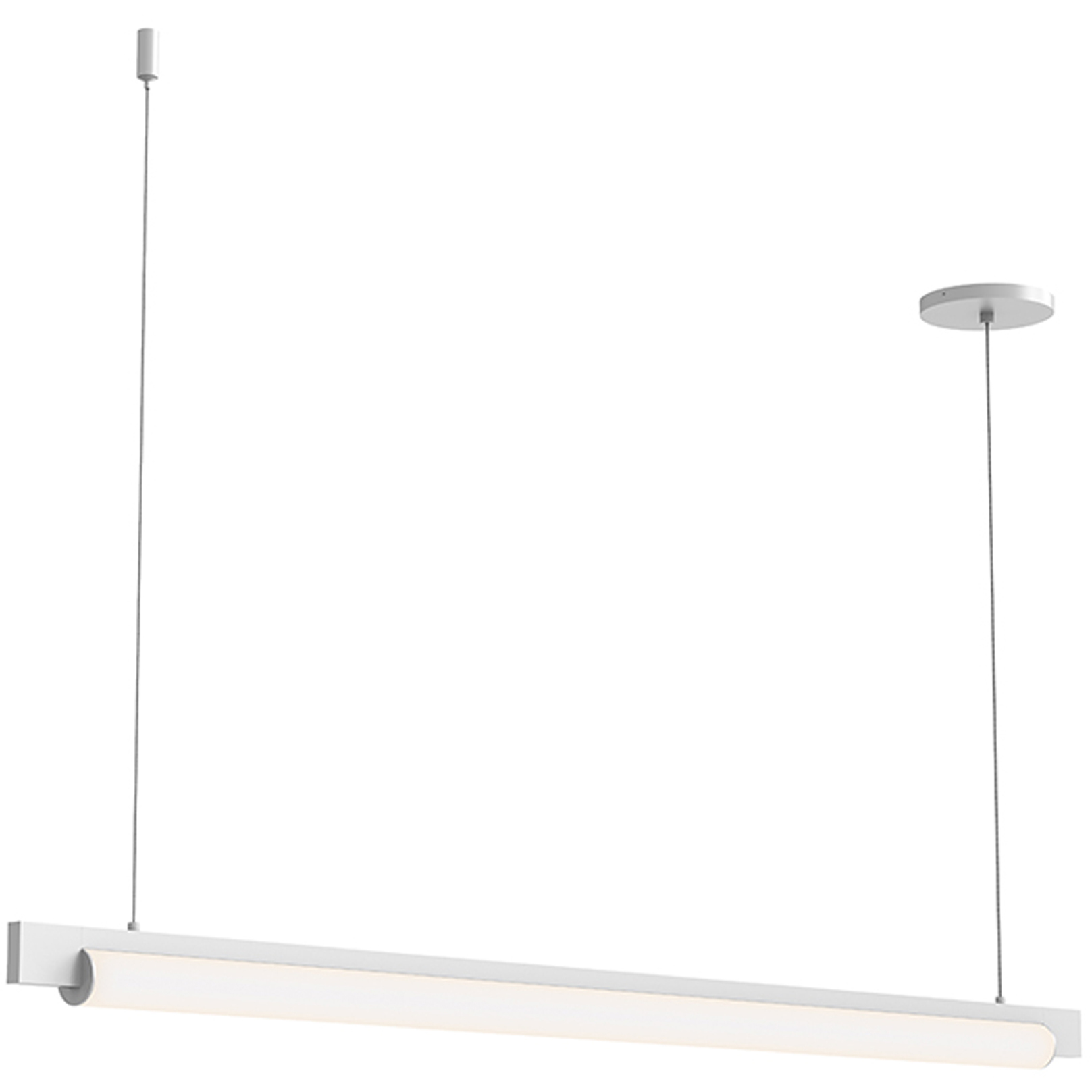 Keel LED 44 inch Satin White Pendant Ceiling Light in Standard Suspension