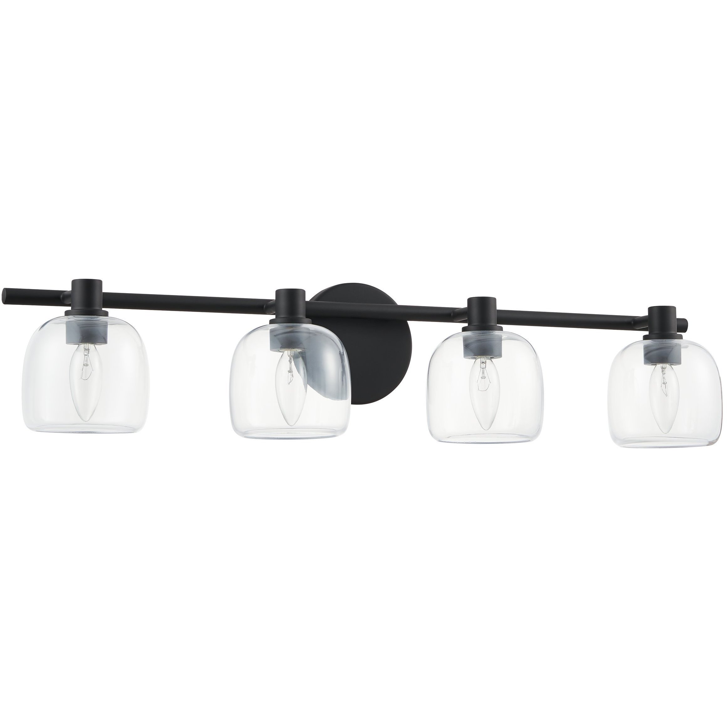 Valentina 4 Light 30 inch Matte Black Vanity Light Wall Light