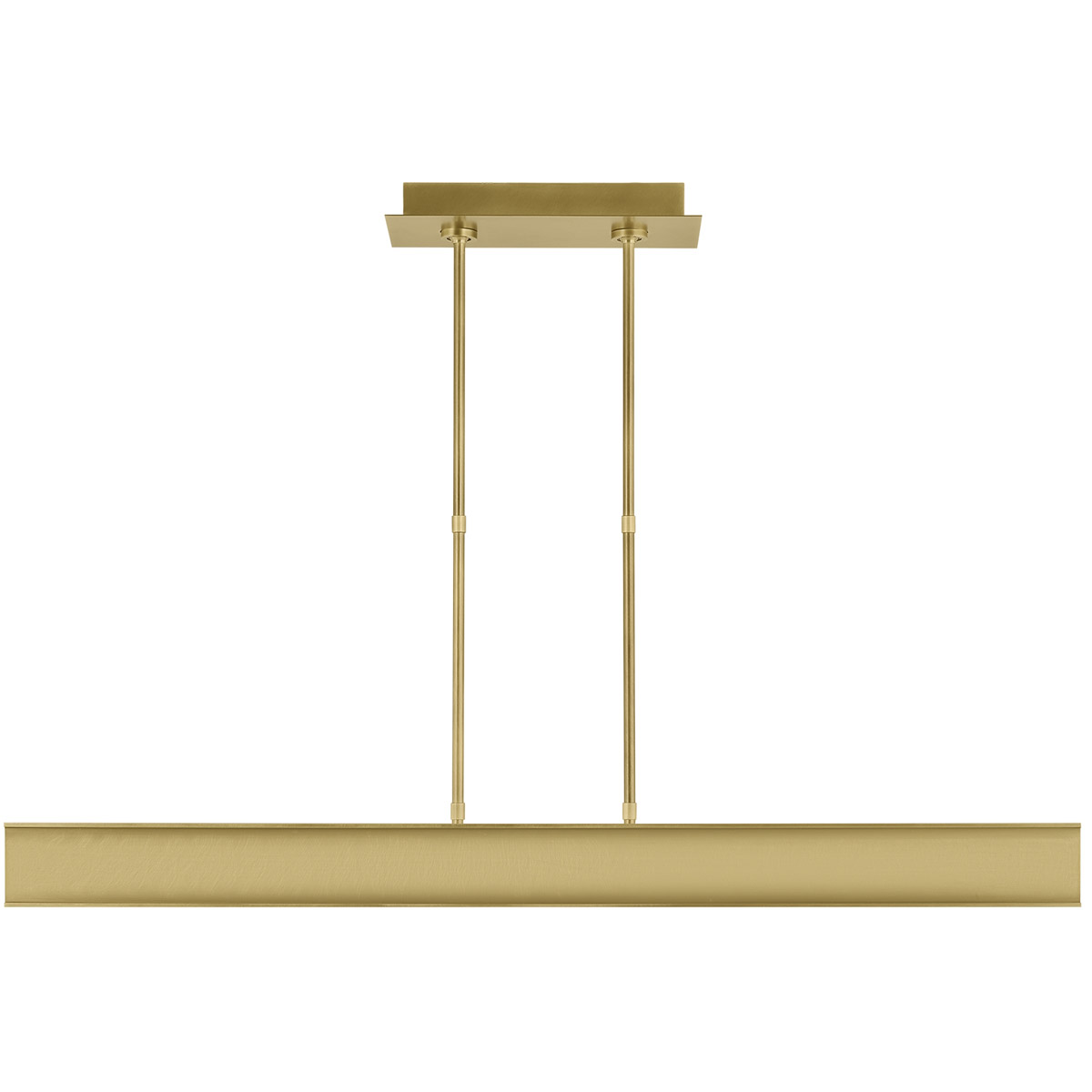 Mick De Giulio I-Beam LED 46.9 inch Plated Brass Linear Suspension Ceiling Light in 277V, Integrated LED