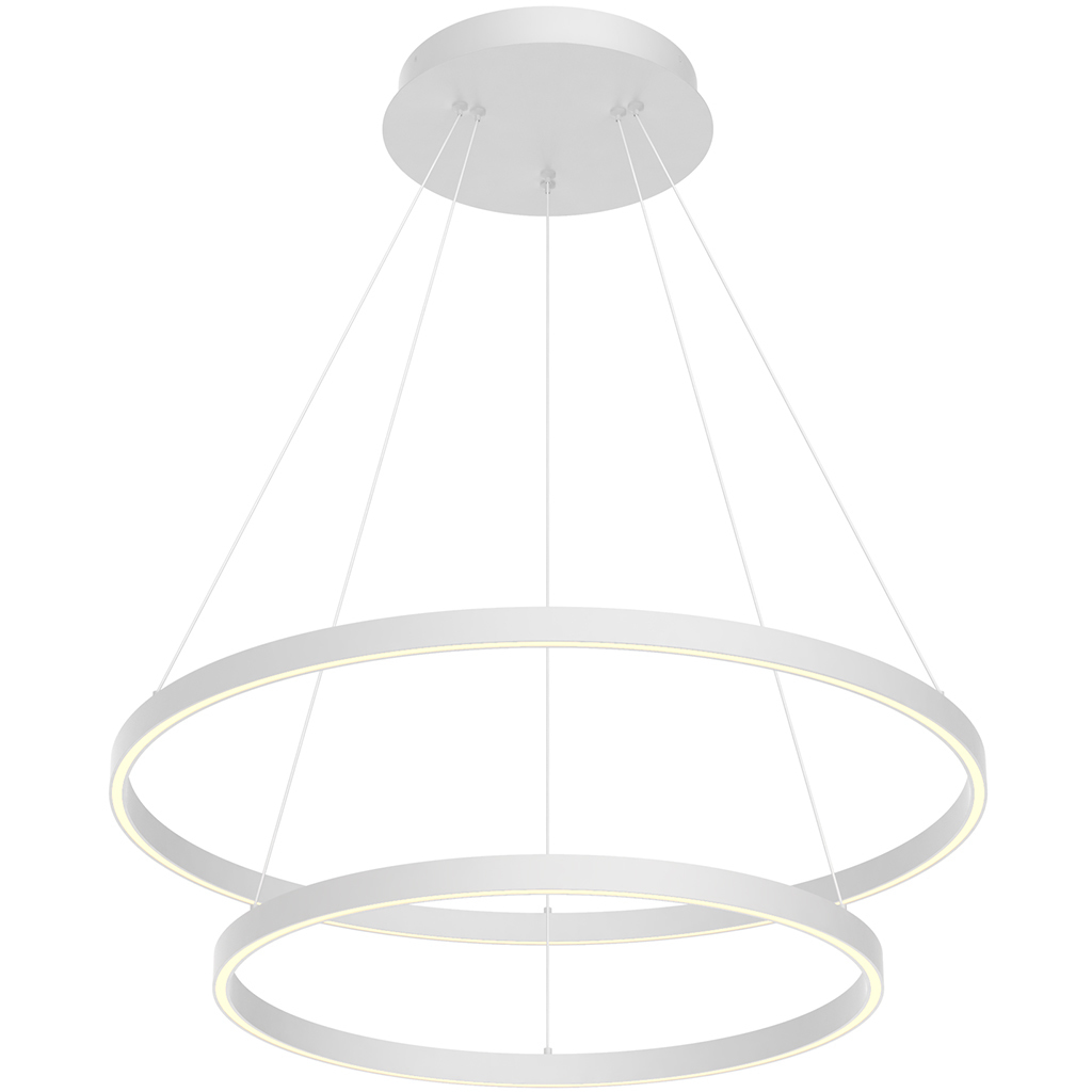 Cerchio LED 31.5 inch White Chandelier Ceiling Light