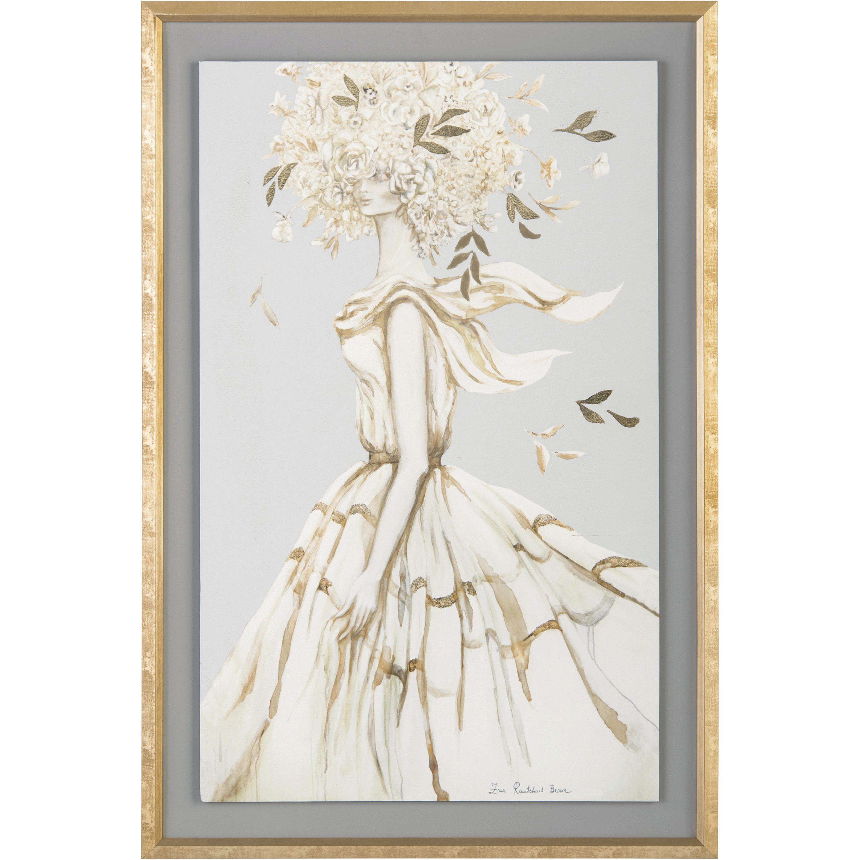 Zana Brown Gold Wall Art