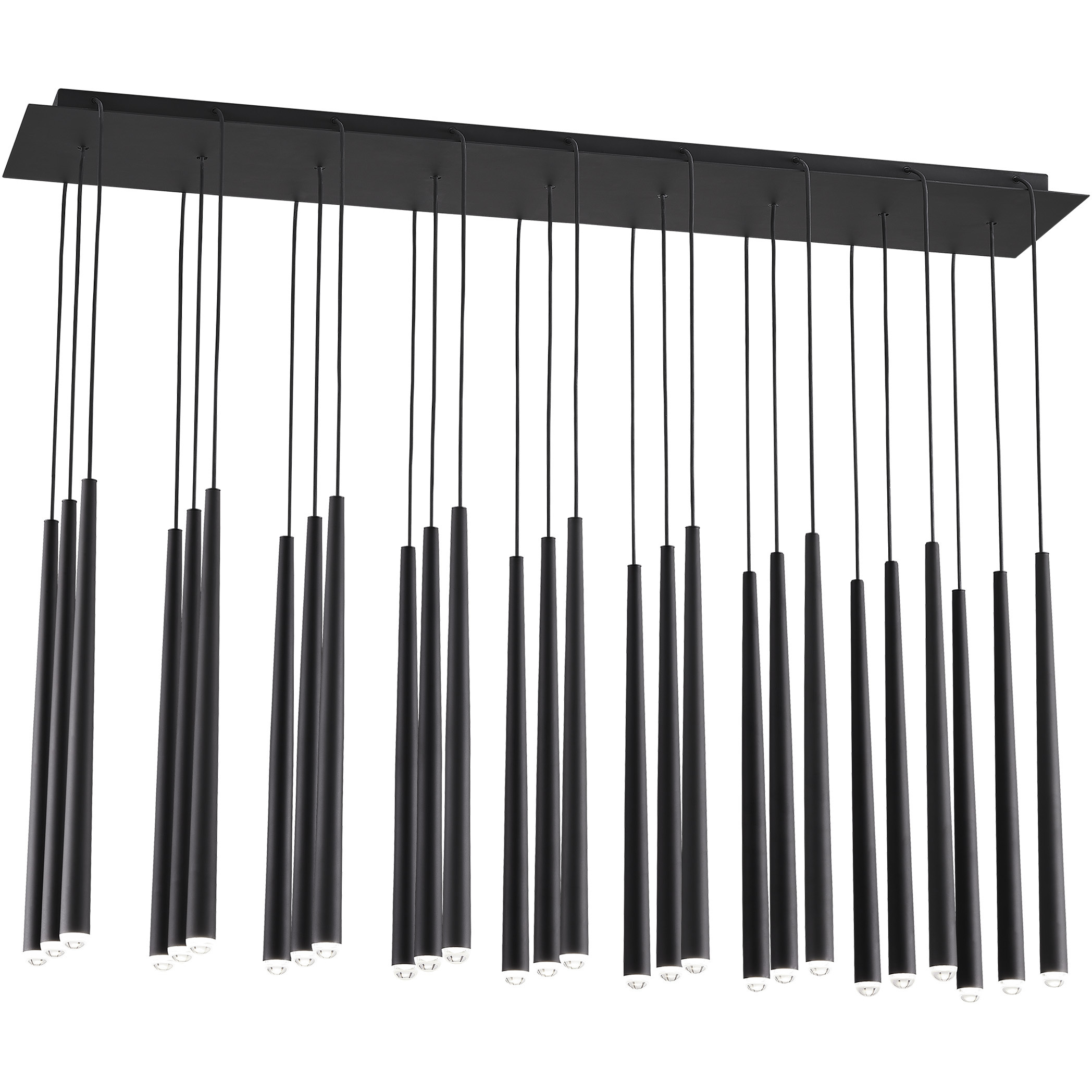 Sean Lavin Pylon LED Nightshade Black Chandelier Ceiling Light, Integrated LED