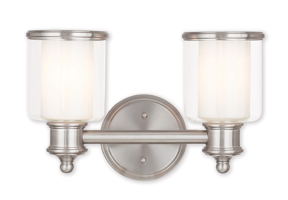 Middlebush 2 Light 15 inch Brushed Nickel Bath Vanity Wall Light
