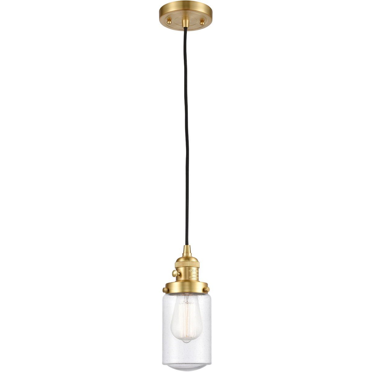 Franklin Restoration Dover LED 5 inch Satin Gold Mini Pendant Ceiling Light