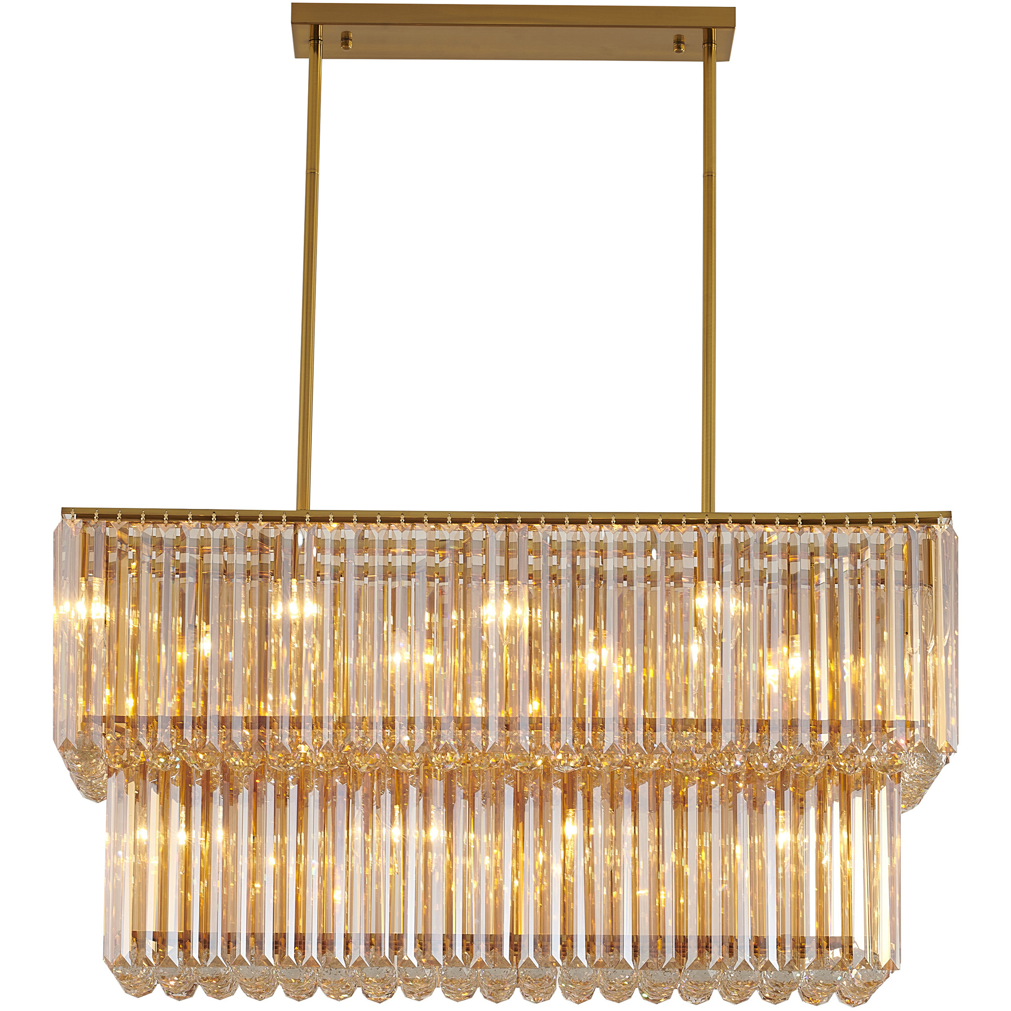 Canada 14 Light 12 inch Satin Brass Chandelier Ceiling Light
