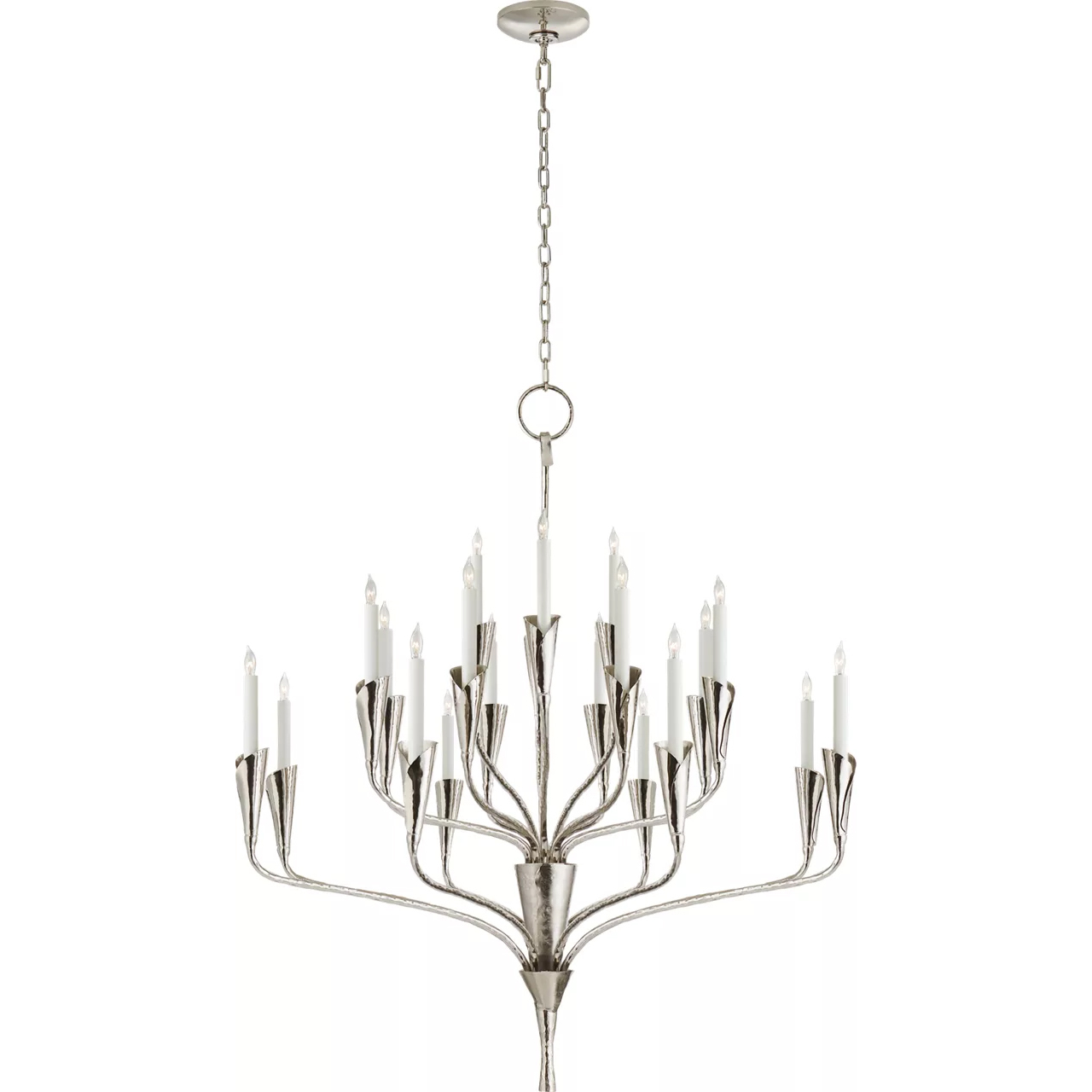 Chapman & Myers Aiden 20 Light 40.5 inch Polished Nickel Chandelier Ceiling Light, Large