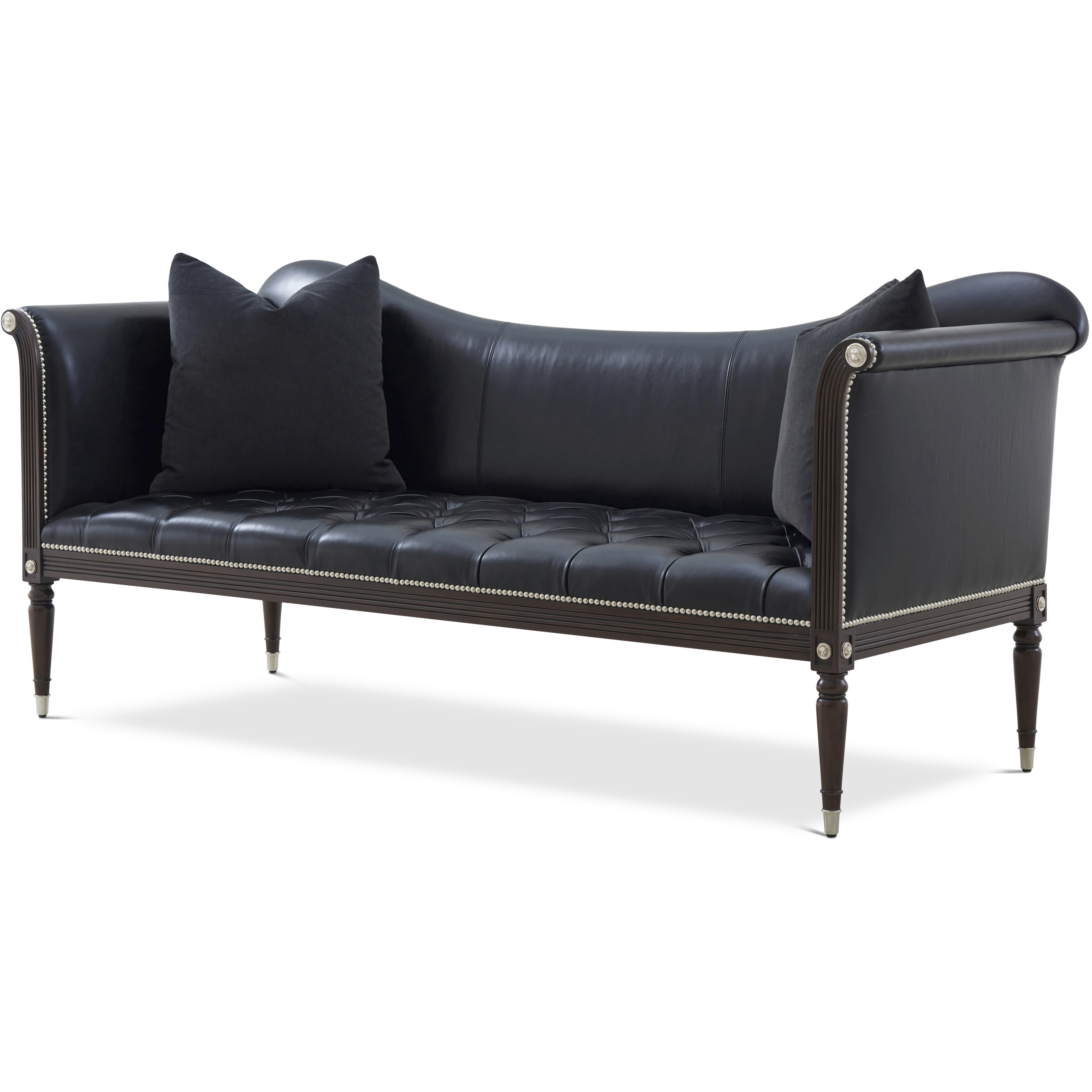 Brent Fulham Settee, Wooden, Upholstered, Spencer London