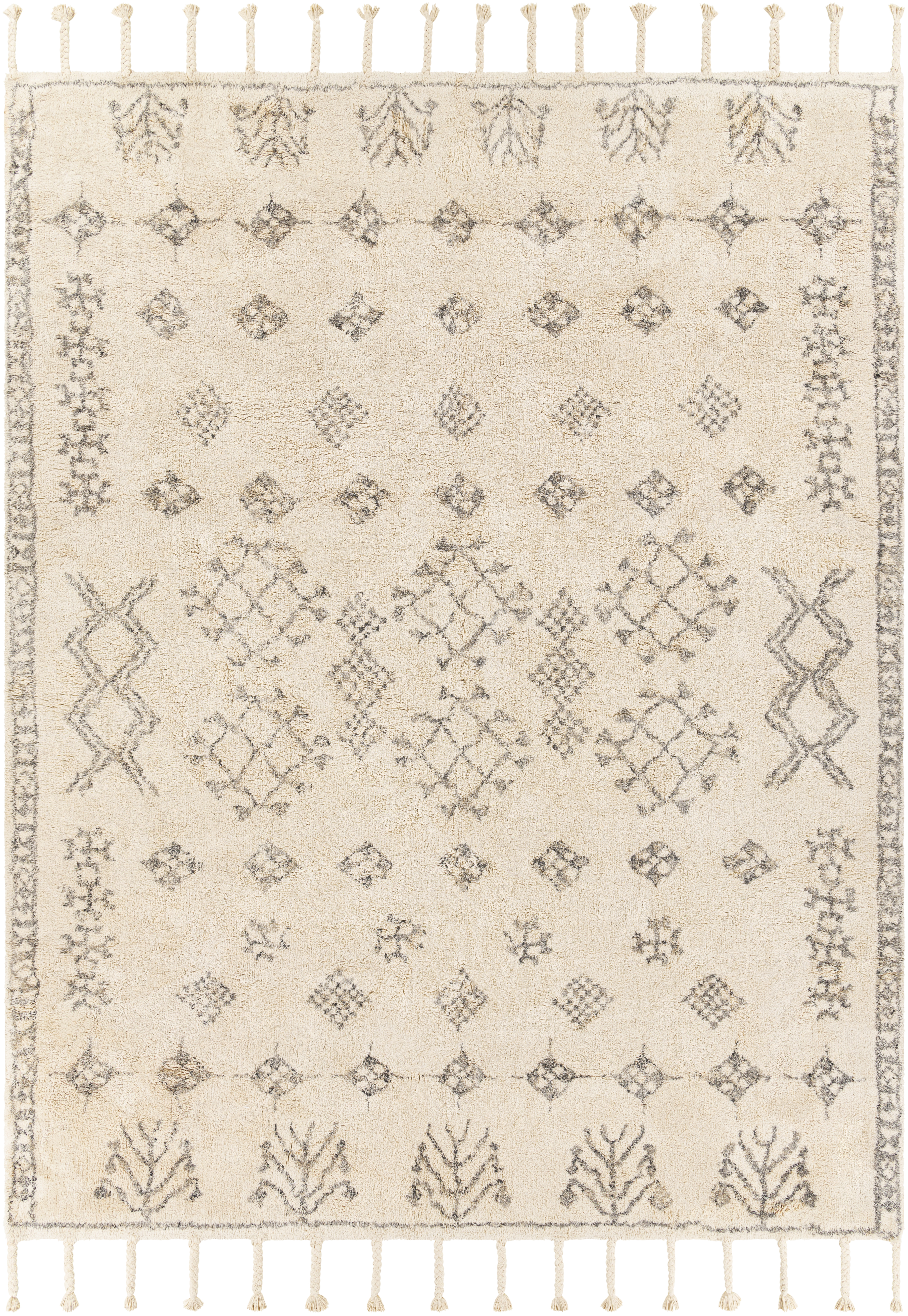 Khemisset 120 X 96 inch Light Grey Rug in 8 x 10, Rectangle