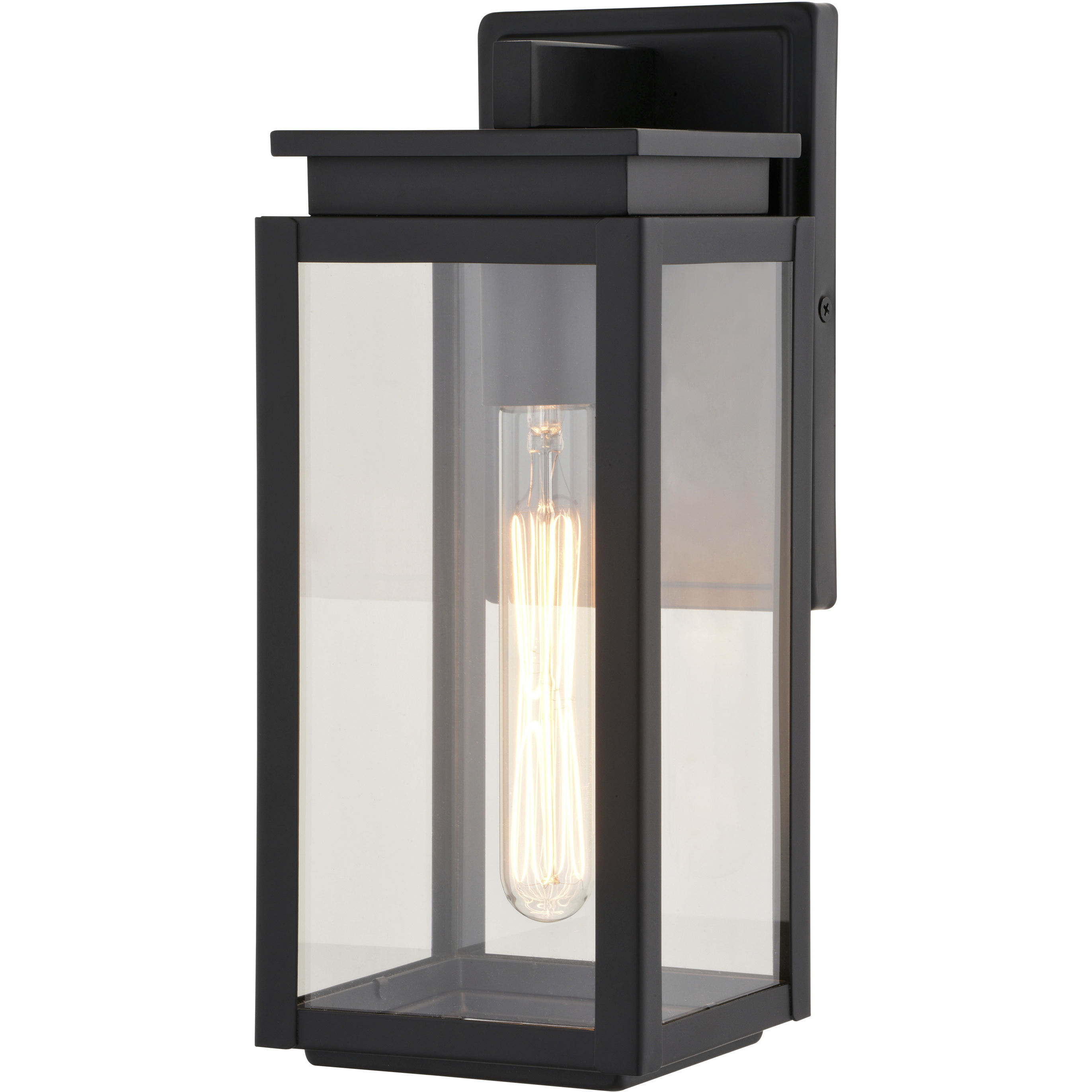 Uptown 1 Light 12.5 inch Matte Black Outdoor Wall Lantern