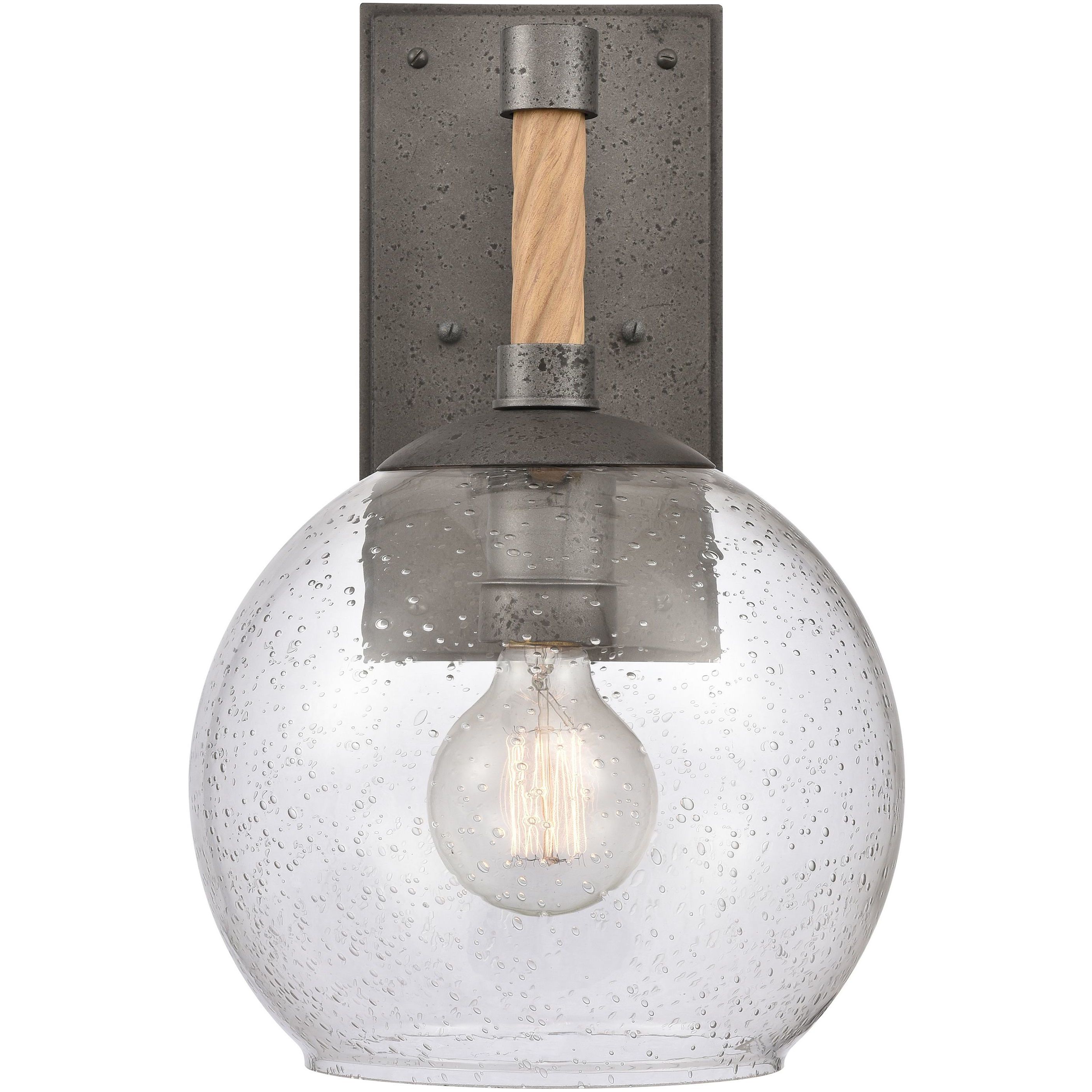Orlando 1 Light 15.5 inch Iron with Natural Outdoor Wall Sconce