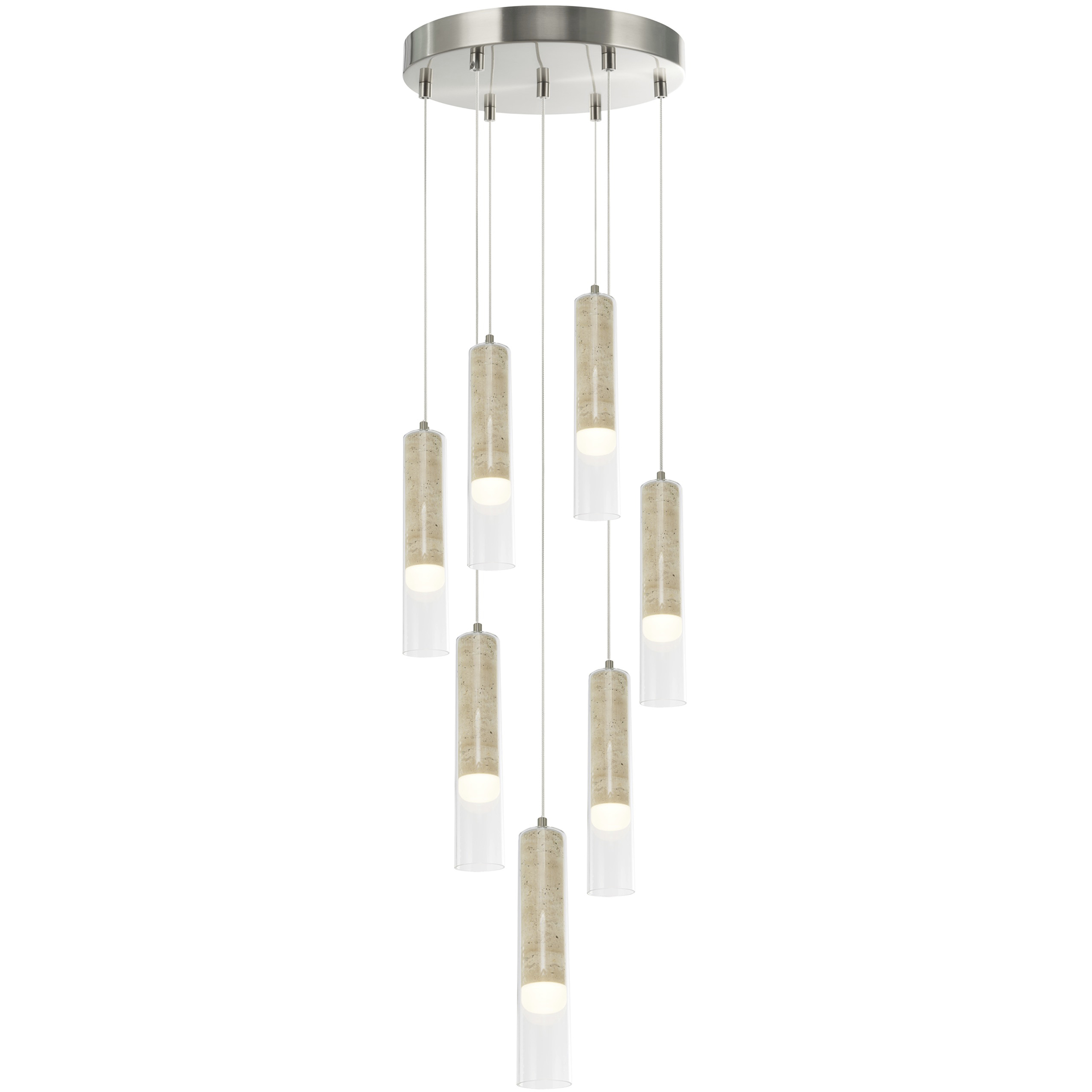 Zara LED 12.6 inch Brushed Nickel Chandelier Ceiling Light