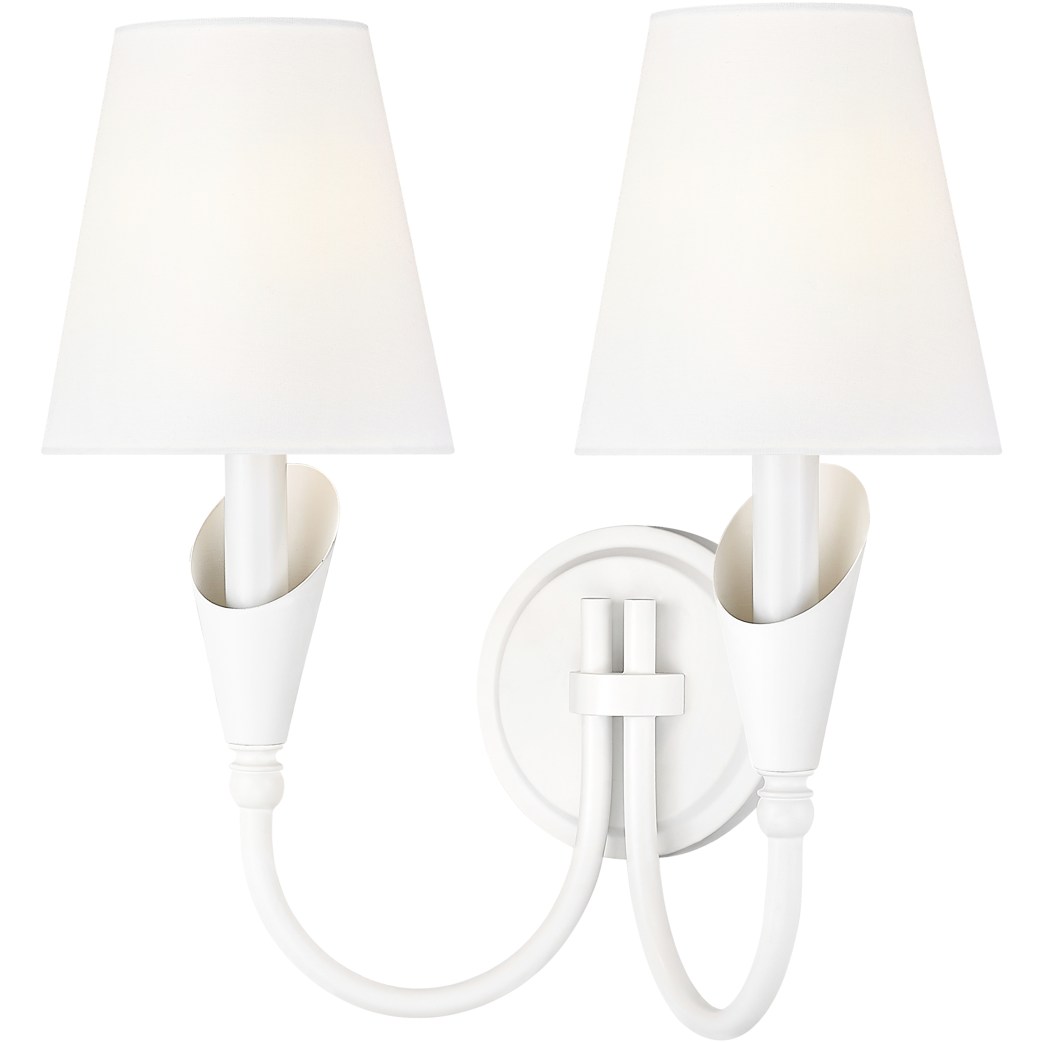 Claudelle Wall Sconce Wall Light in Tundra White