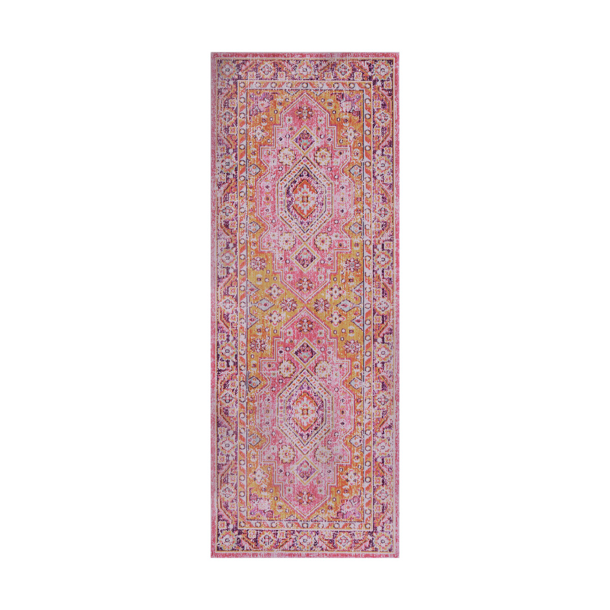 Thora 94 X 36 inch Bright Pink Indoor Runner, Runner