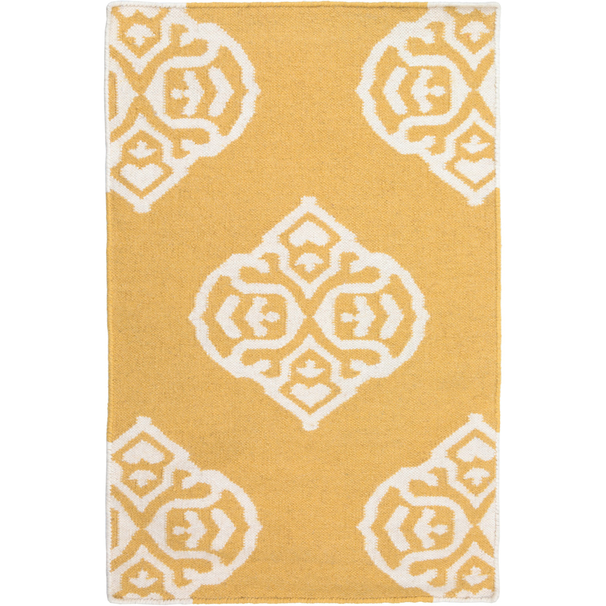 Frontier 36 X 24 inch Mustard, Ivory Rug