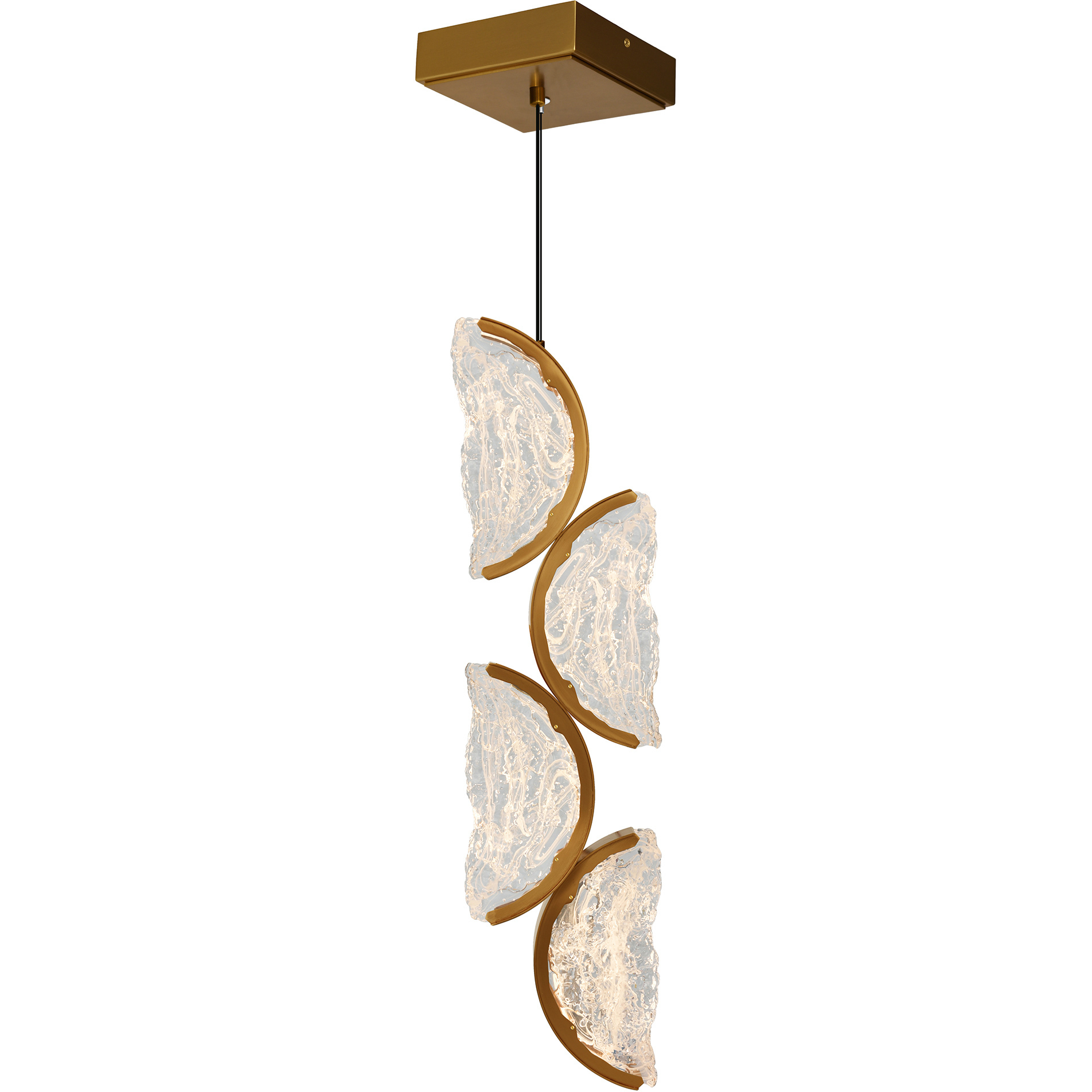 Moon LED 8 inch Brass Mini Pendant Ceiling Light