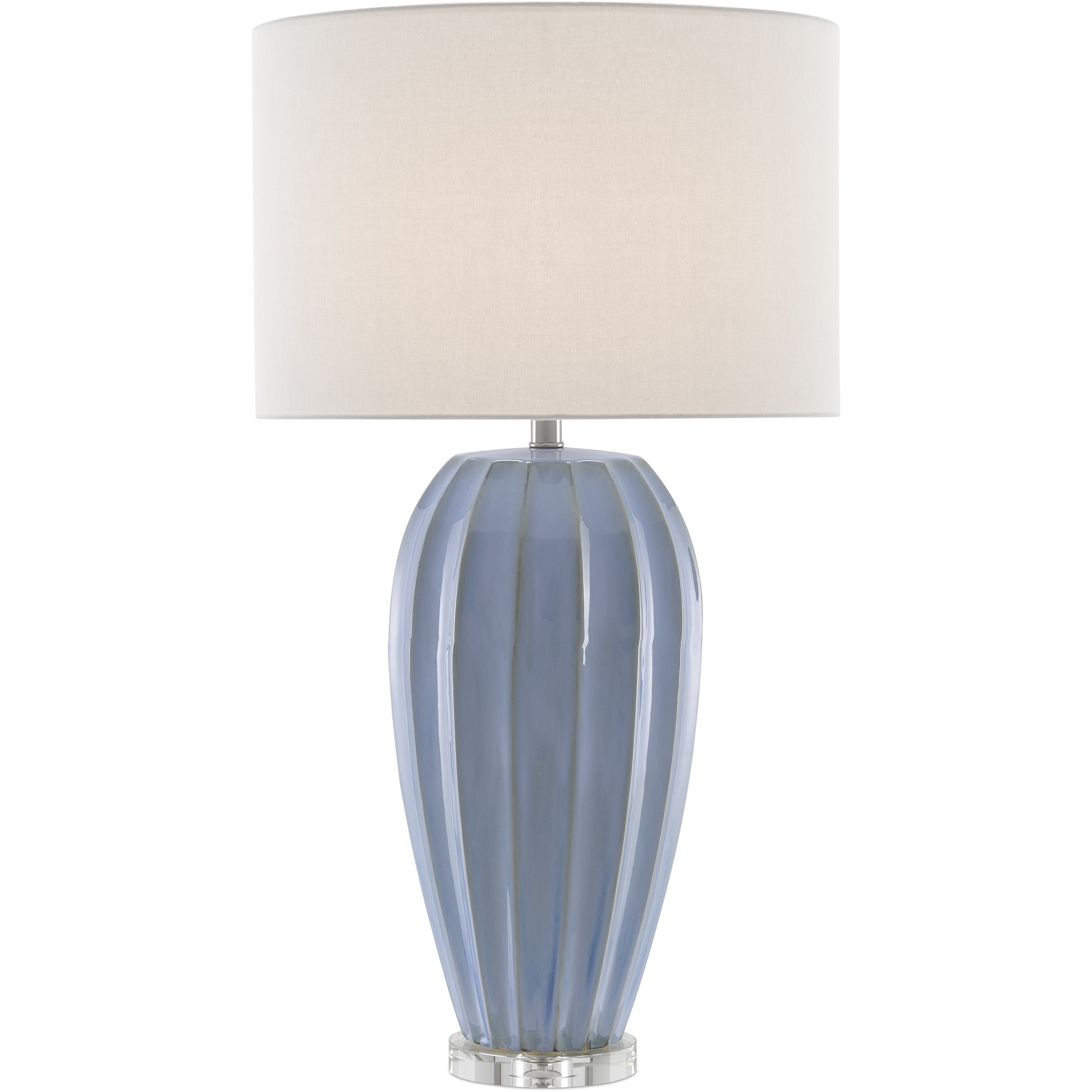 Bluestar 33 inch 150 watt Light Blue and Clear Table Lamp Portable Light