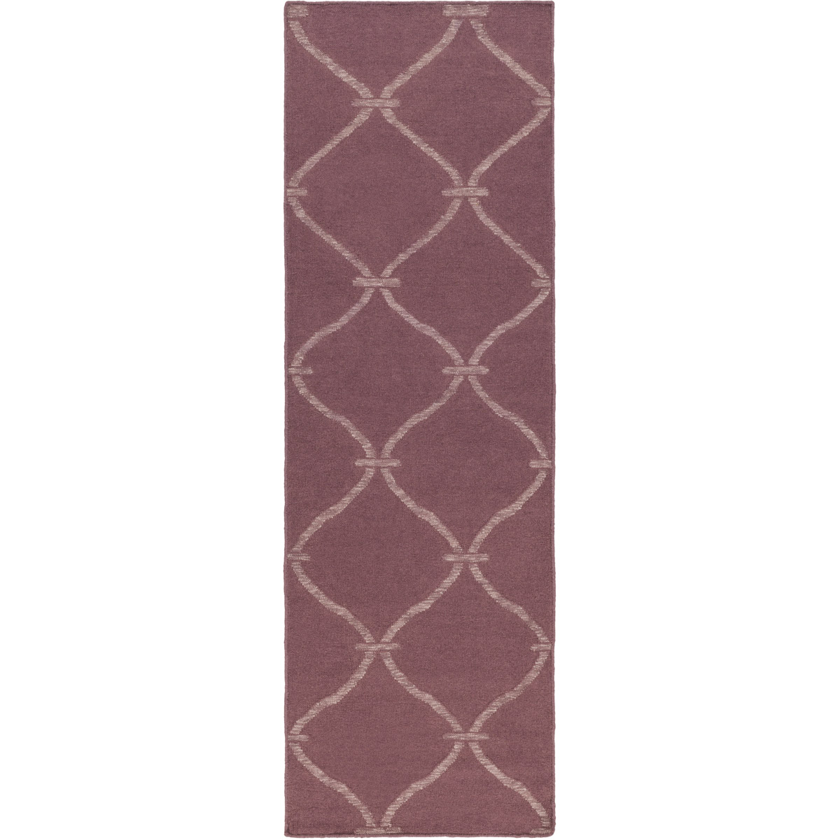 Stallman 72 X 48 inch Eggplant, Ivory Rug